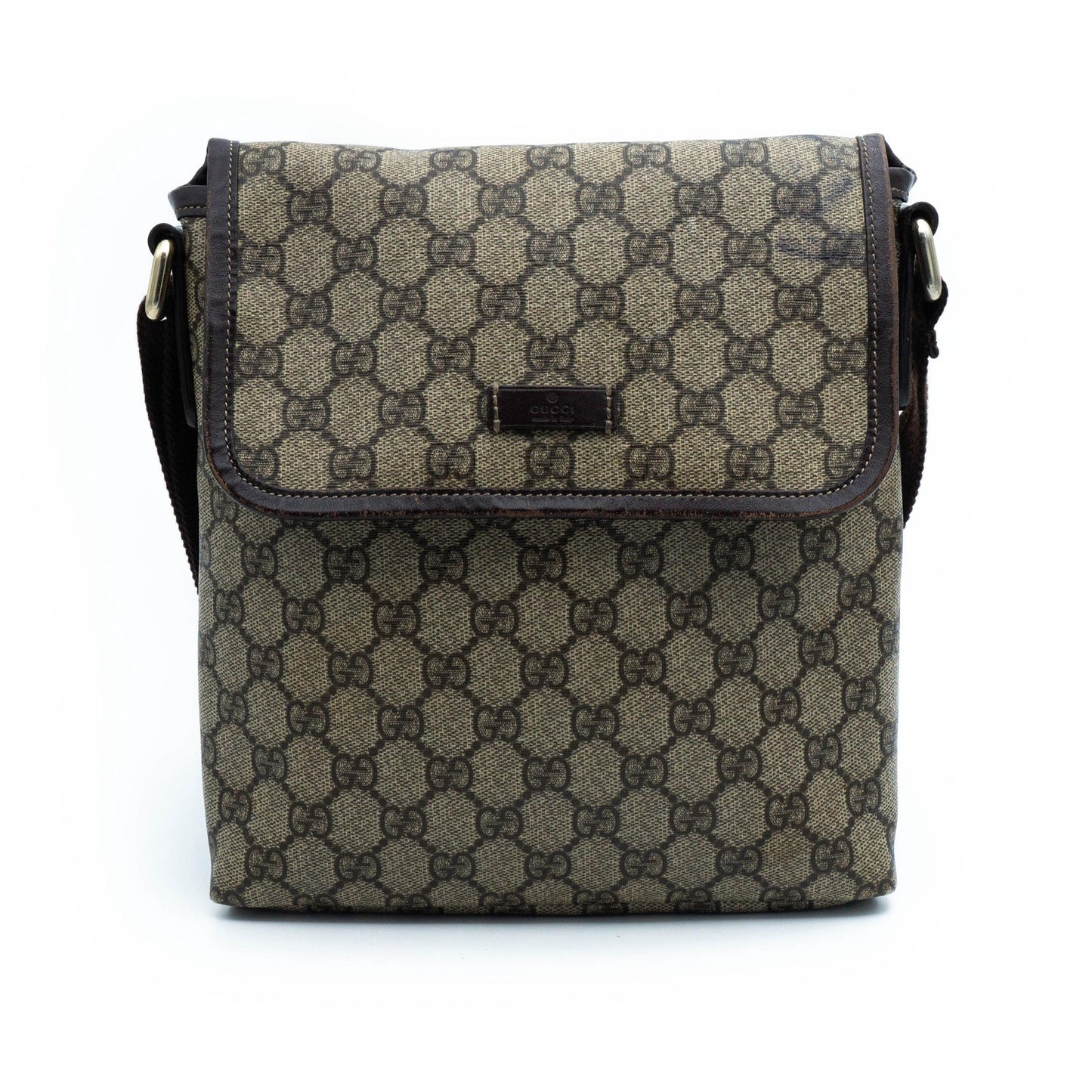 GUCCI GG Supreme Brown Monogram Shoulder Bag