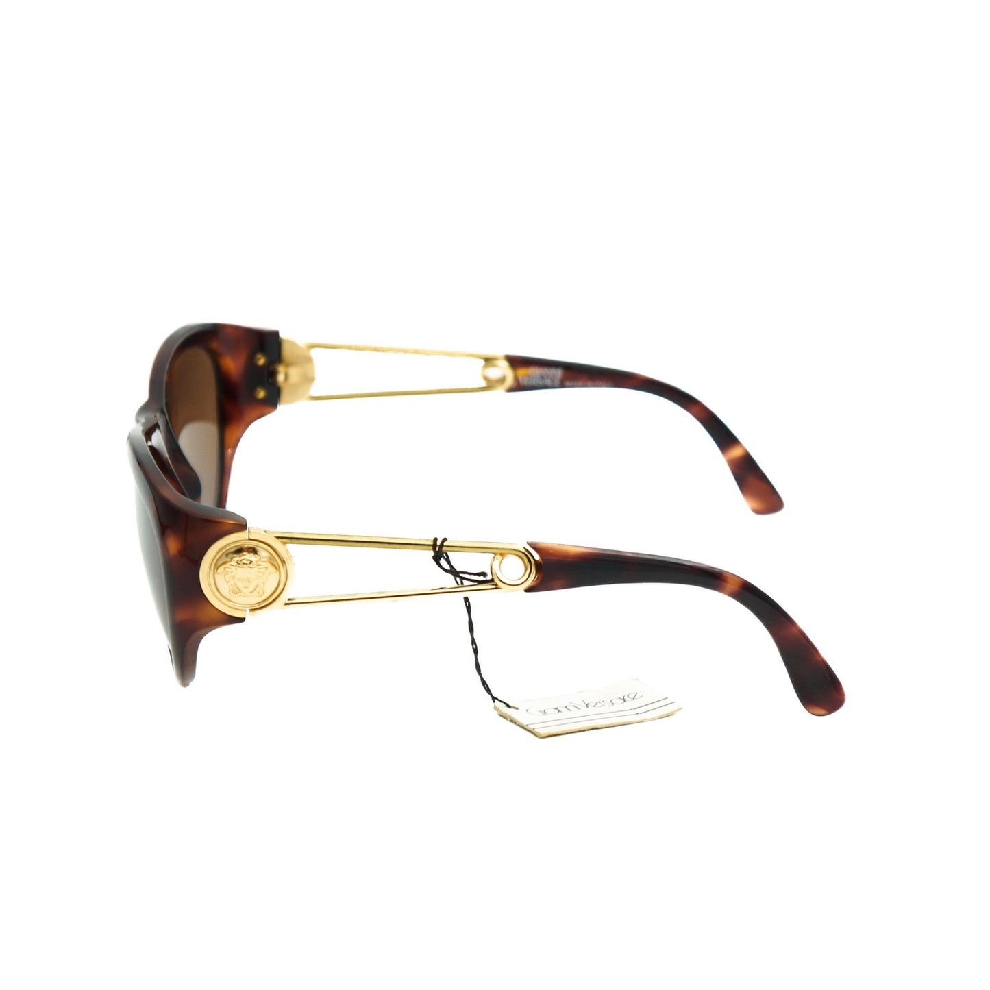 GIANNI VERSACE MOD 427 Medusa Brown Gold Sunglasses Vintage