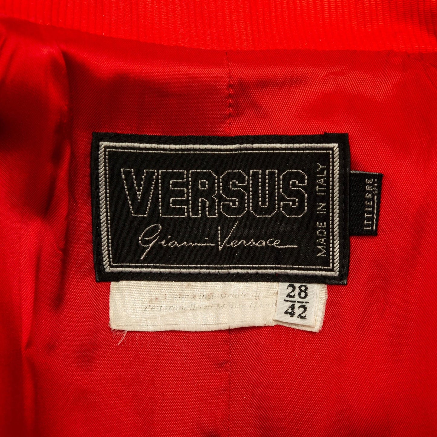VERSUS Gianni Versace Red Set Blazer Pants Vintage 90s 00s
