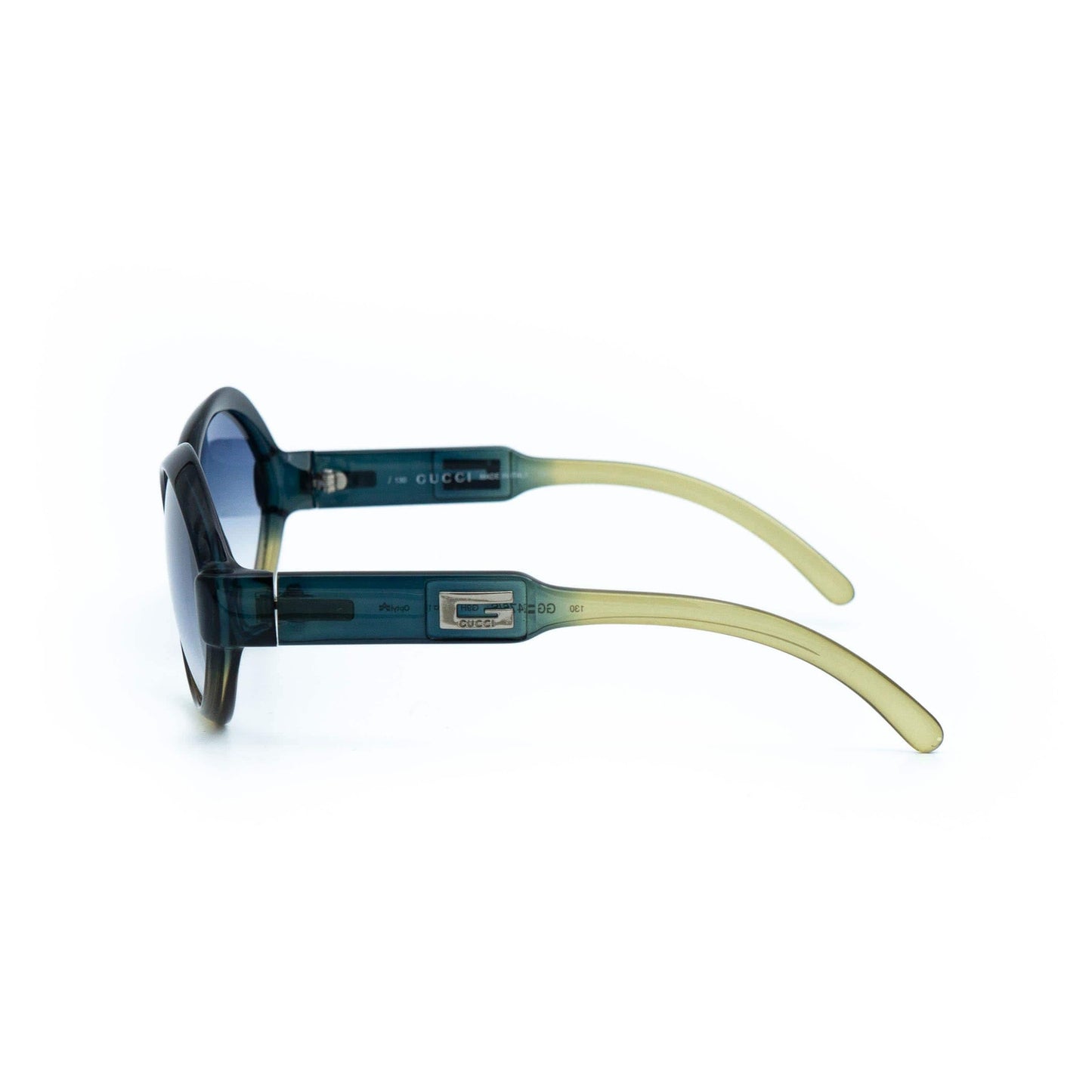 GUCCI GG 2476 Blue Yellow Oval Sunglasses Vintage 90s