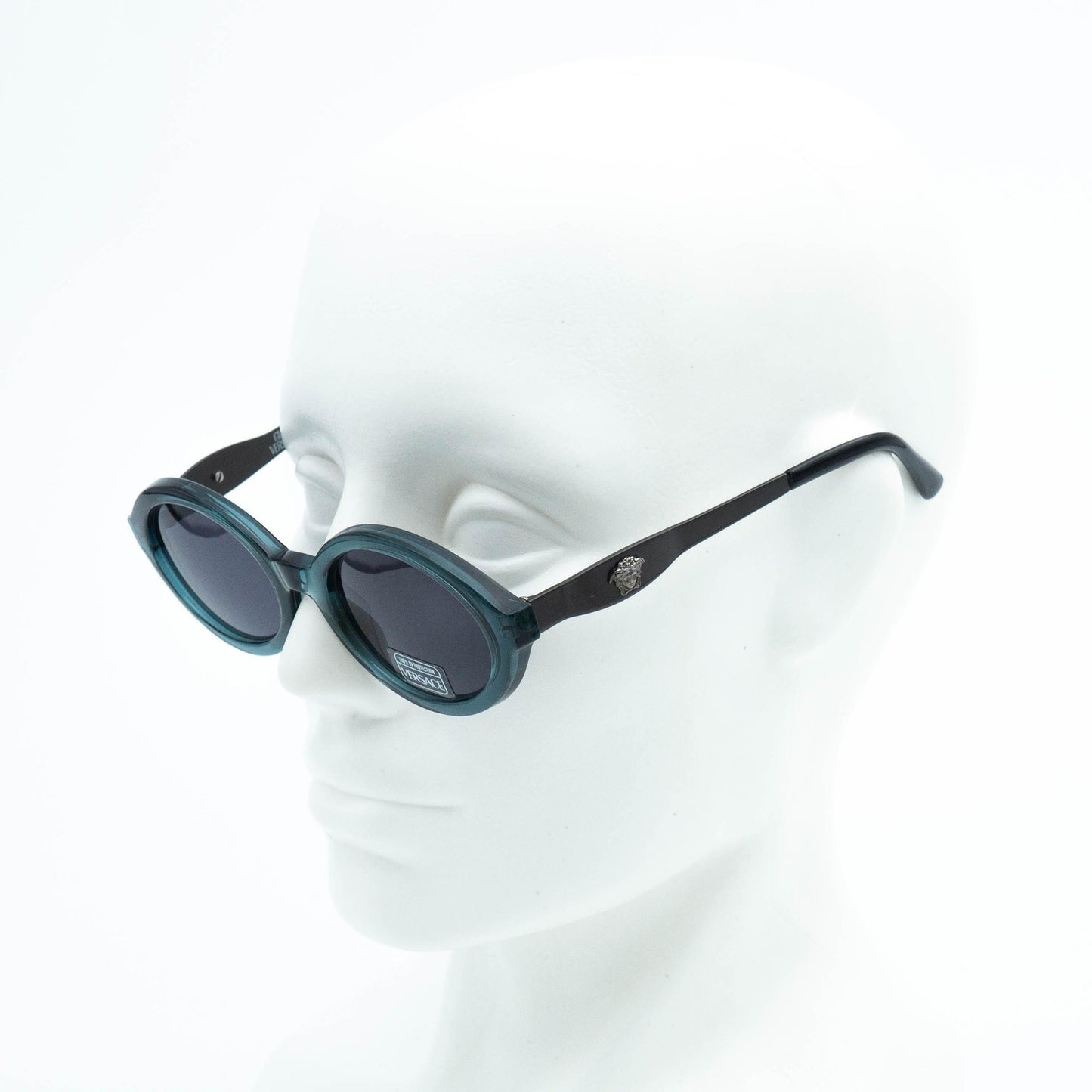 GIANNI VERSACE MOD 401 Oval Medusa Blue Sunglasses Vintage