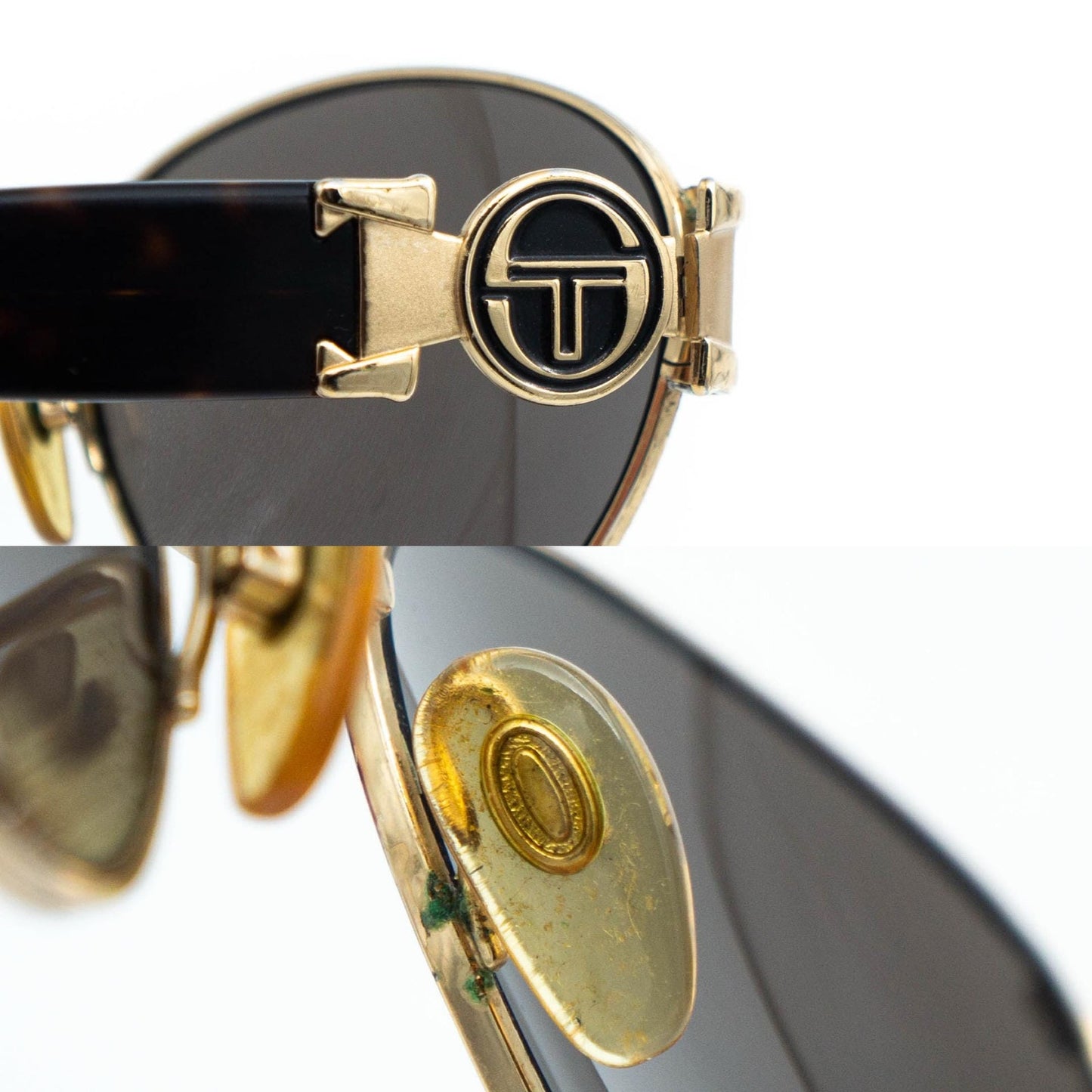 Sergio Tacchini ST 1056 Oval Gold Sunglasses Vintage