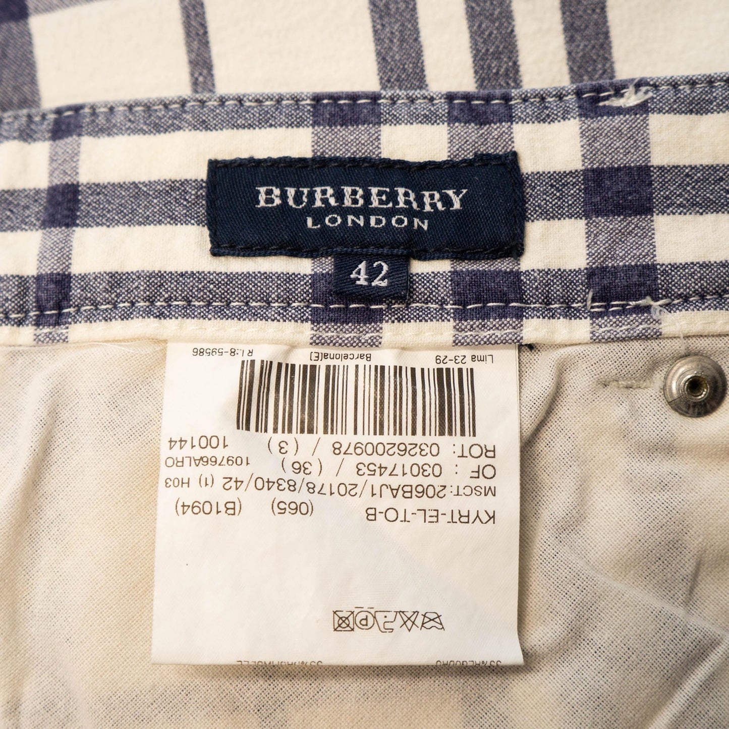 BURBERRY Check Monogram Women Shorts Vintage 00s