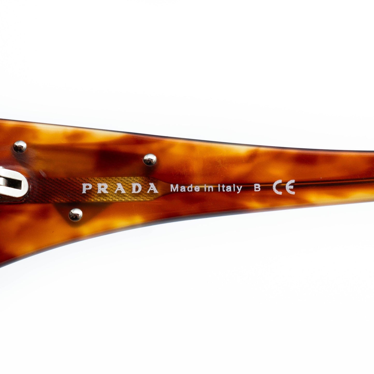 PRADA SPR 16L Triangle Orange Sunglasses Vintage 00s