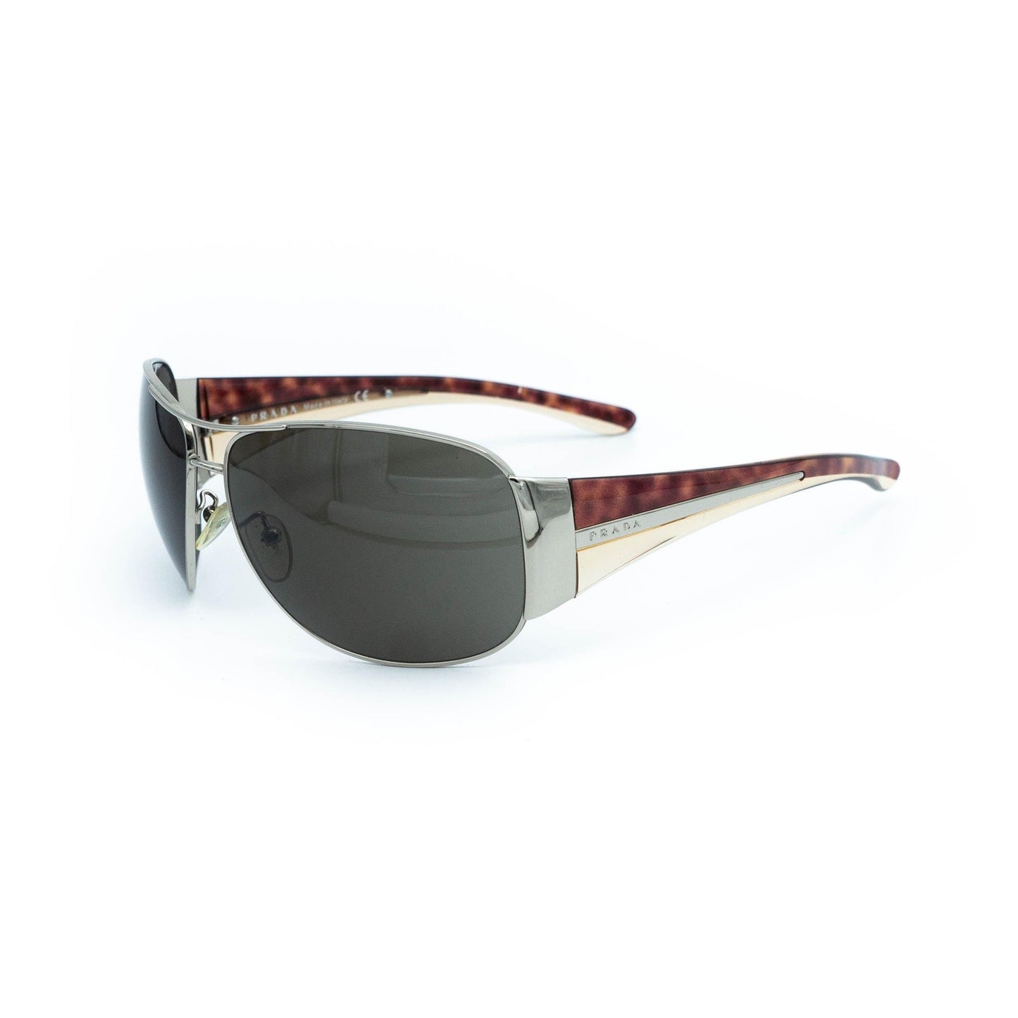 PRADA SPR 75G Aviator Brown Sunglasses Vintage 00s