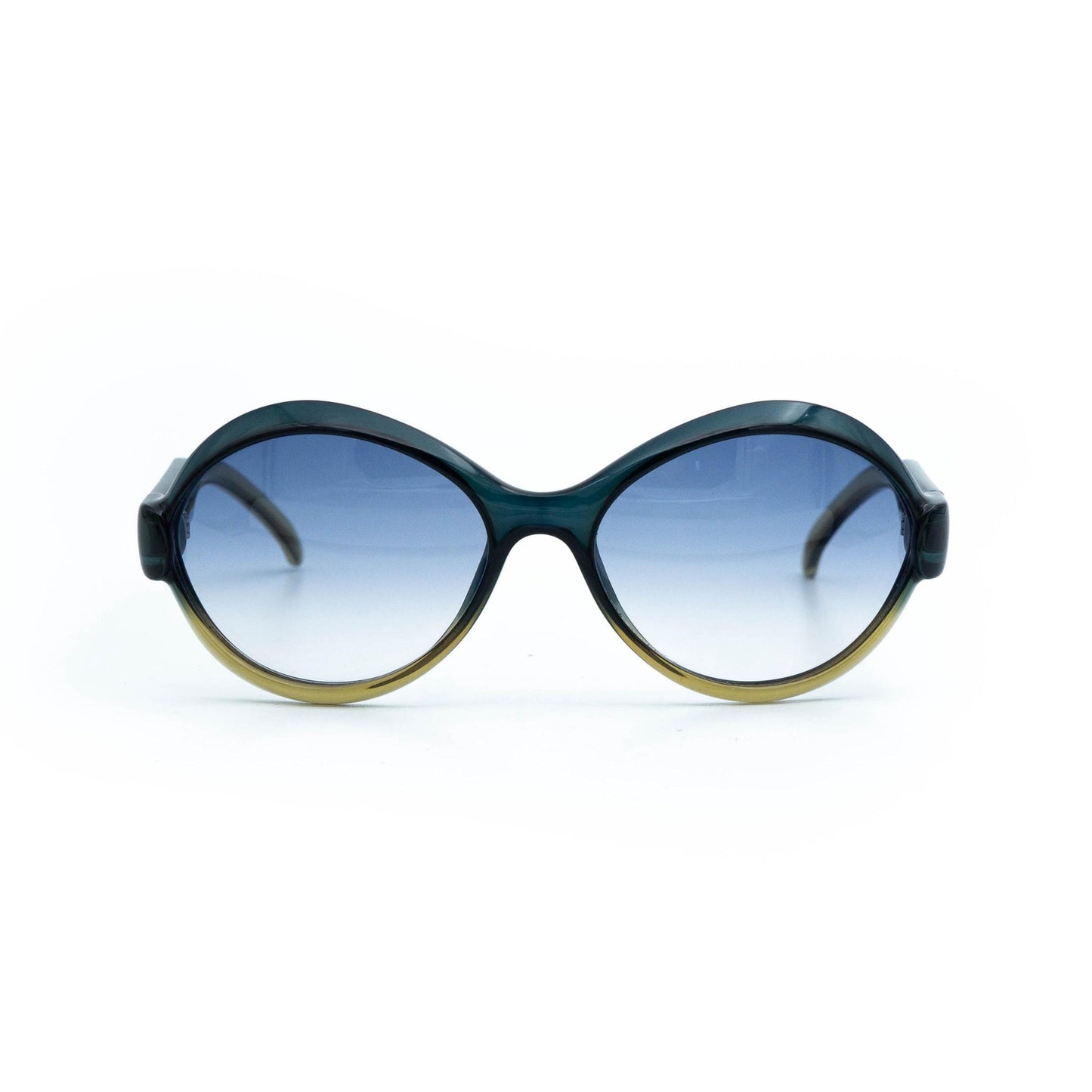 GUCCI GG 2476 Blue Yellow Oval Sunglasses Vintage 90s