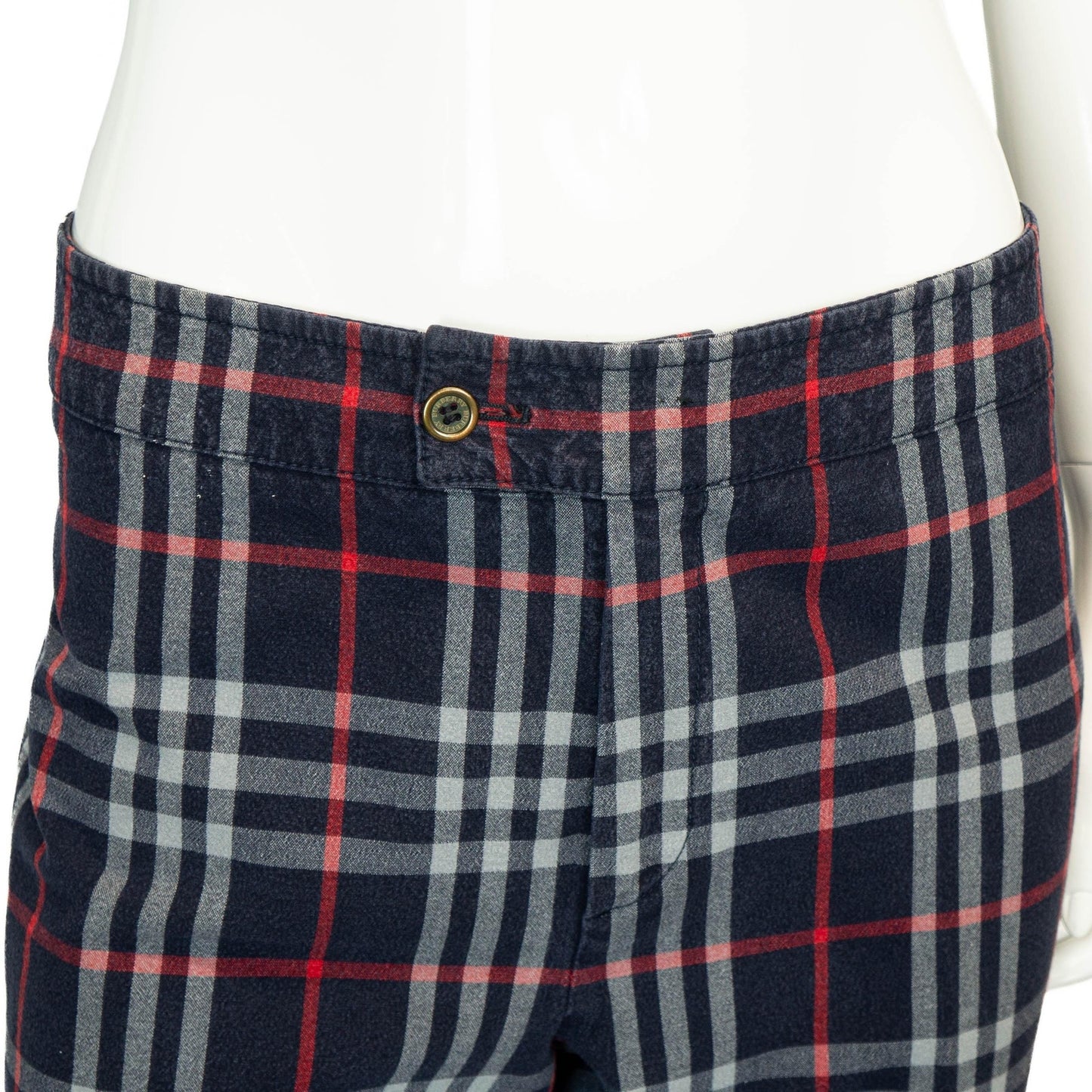 BURBERRY Check Monogram Pants Black Women Vintage 00s