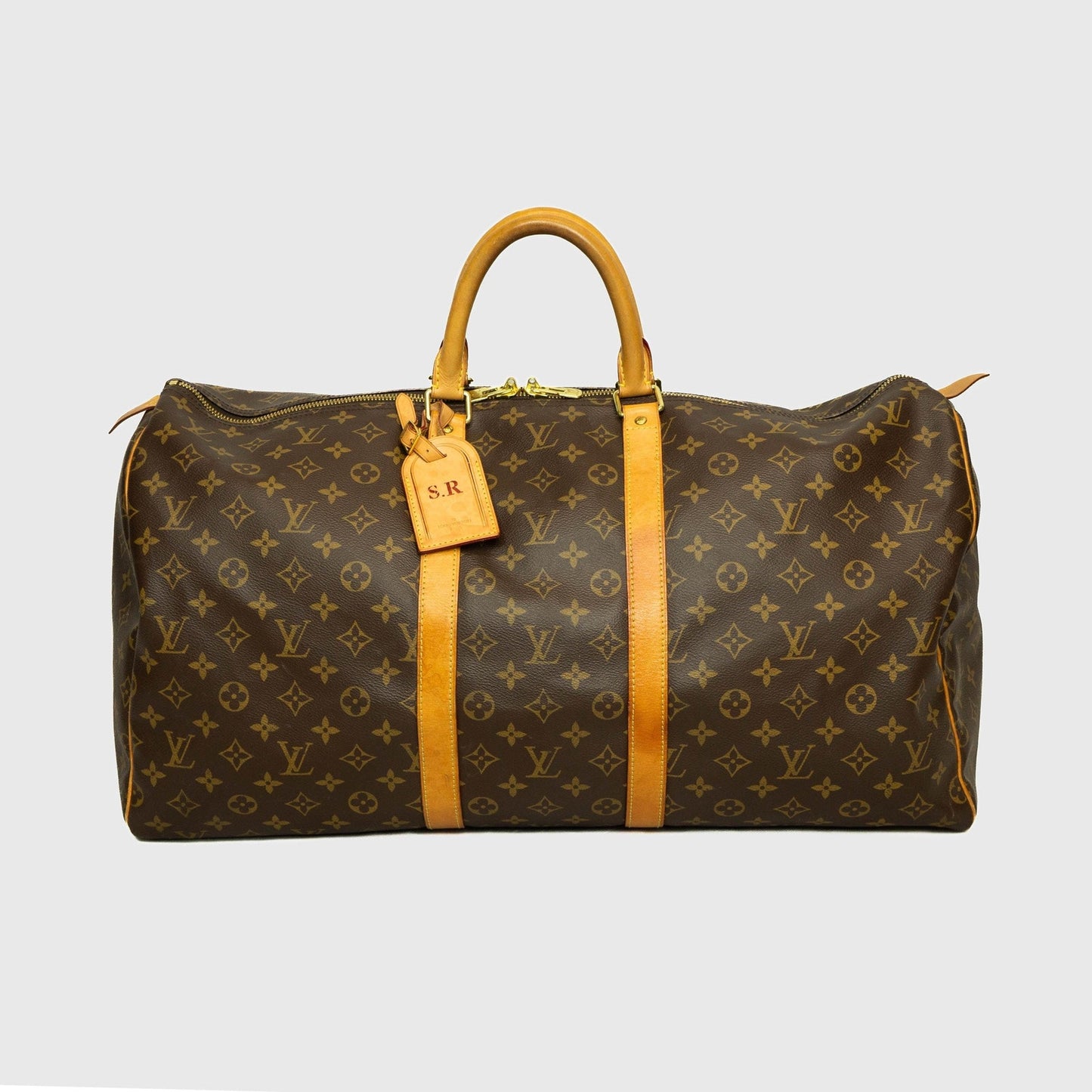 Louis Vuitton Keepall 55 Monogram Brown Travel Bag Vintage