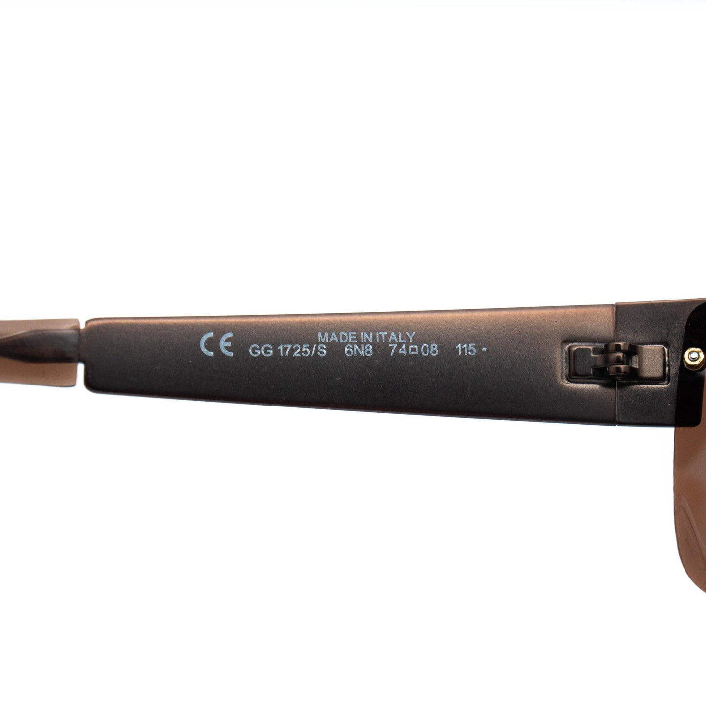 GUCCI GG 1725 Brown Metal Shield Sunglasses Vintage