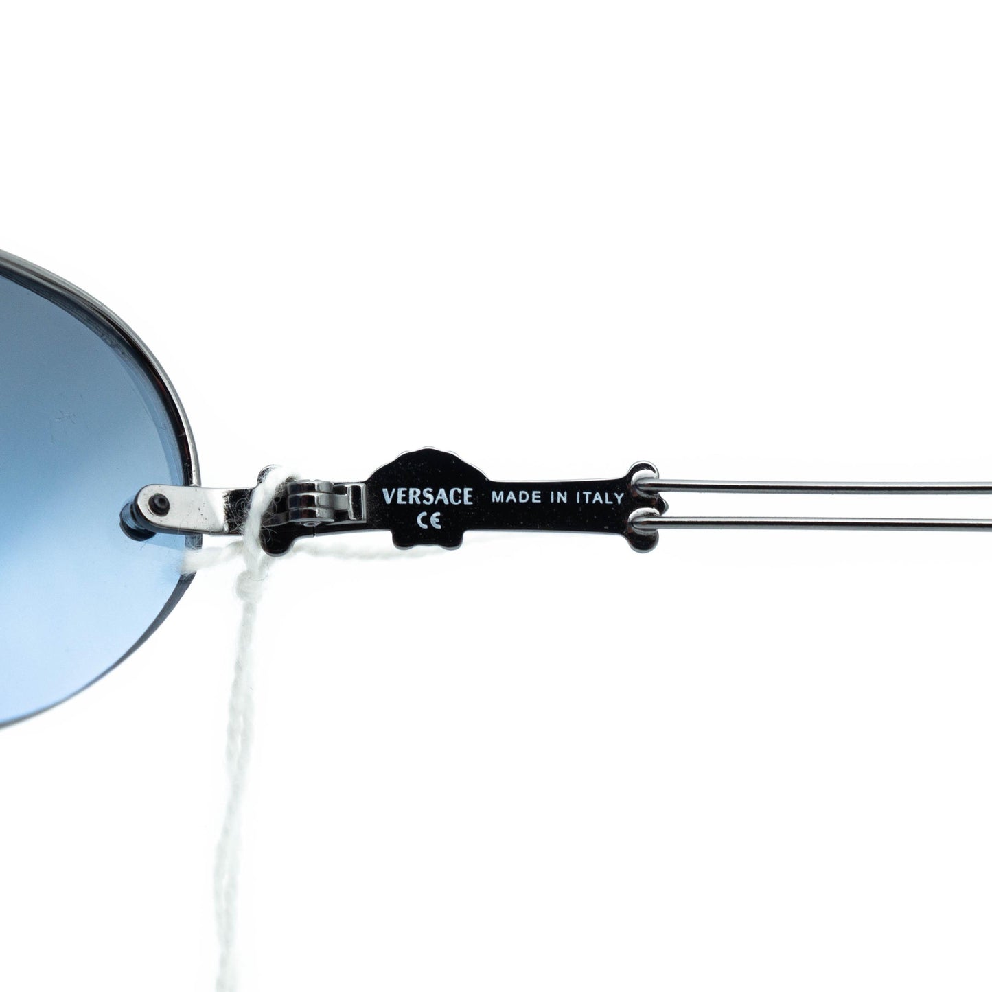 VERSACE mod 2006 Medusa Oval Blue Sunglasses Vintage