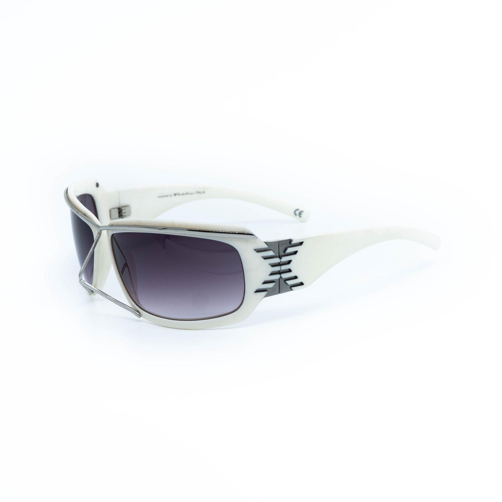 Vidi Vici Archimede white wire nose vintage sunglasses front view