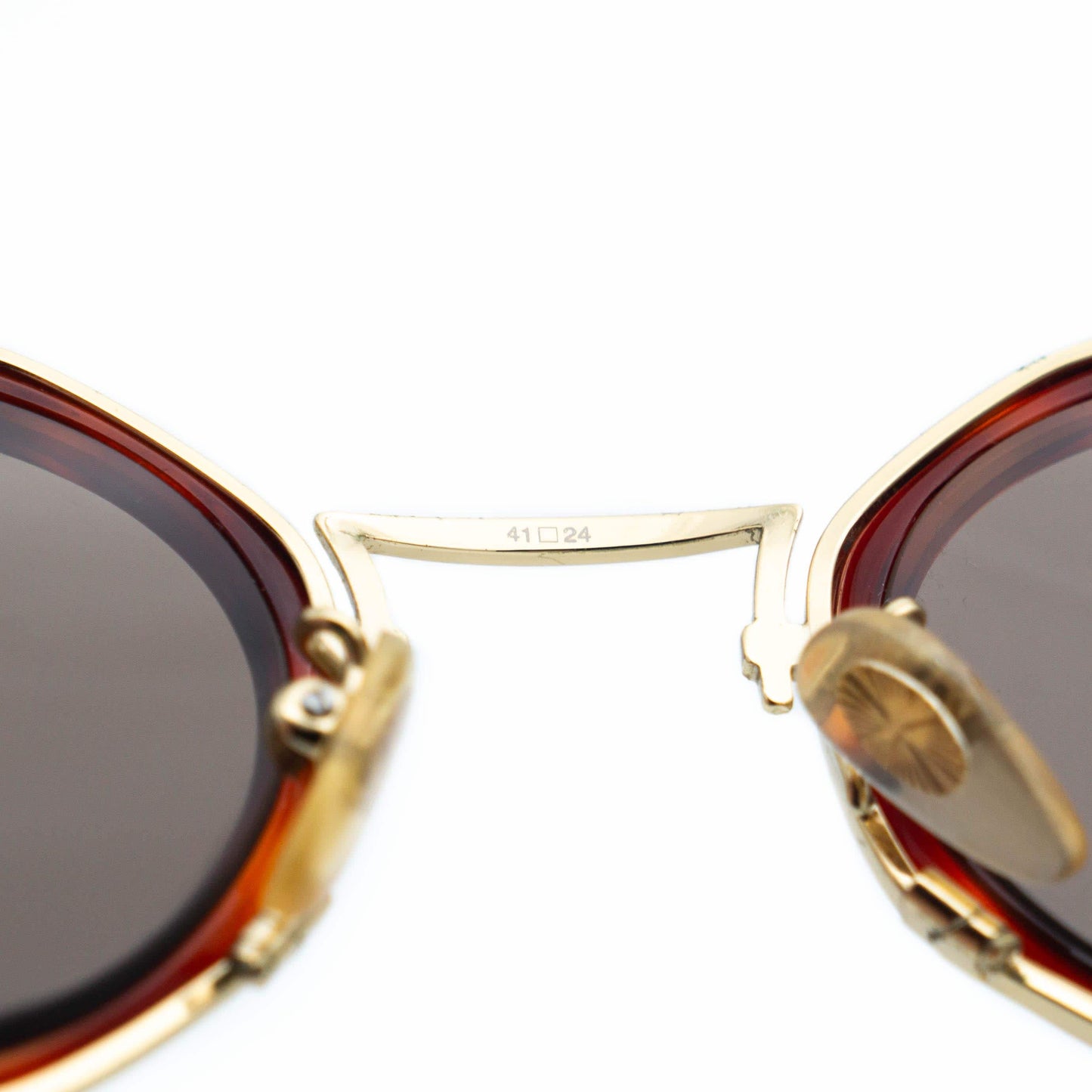 Lancetti 4542 Round Metal Gold Sunglasses Vintage