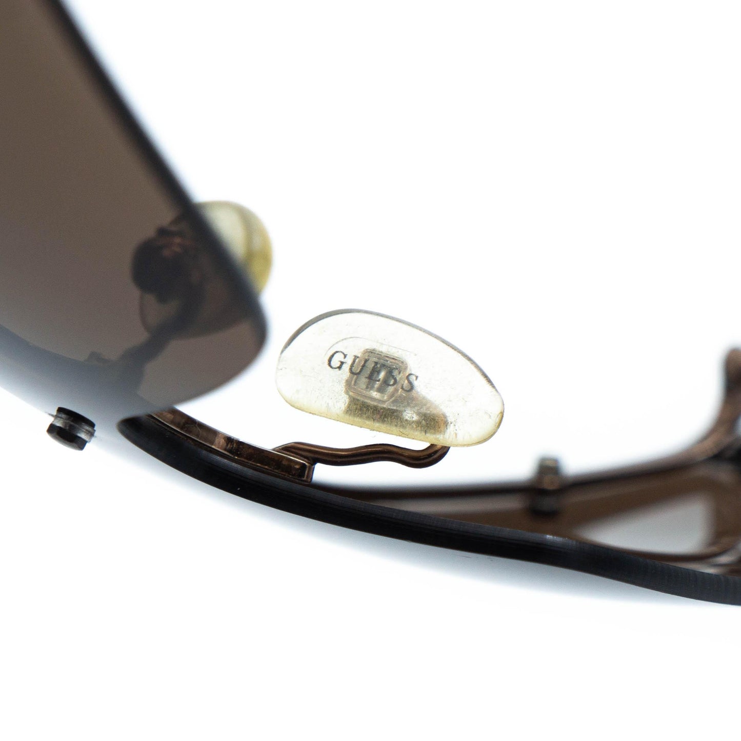 GUESS GU 6035 Bronze Brown Shield Sunglasses Vintage