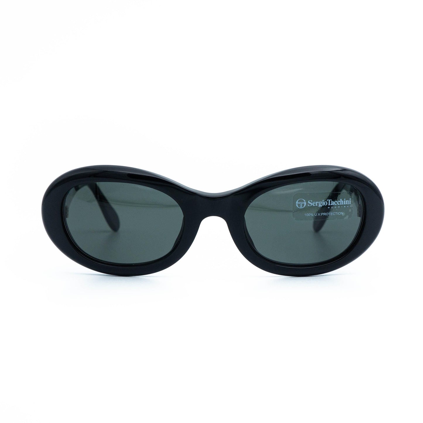 Sergio Tacchini ST 1538-S black oval vintage sunglasses