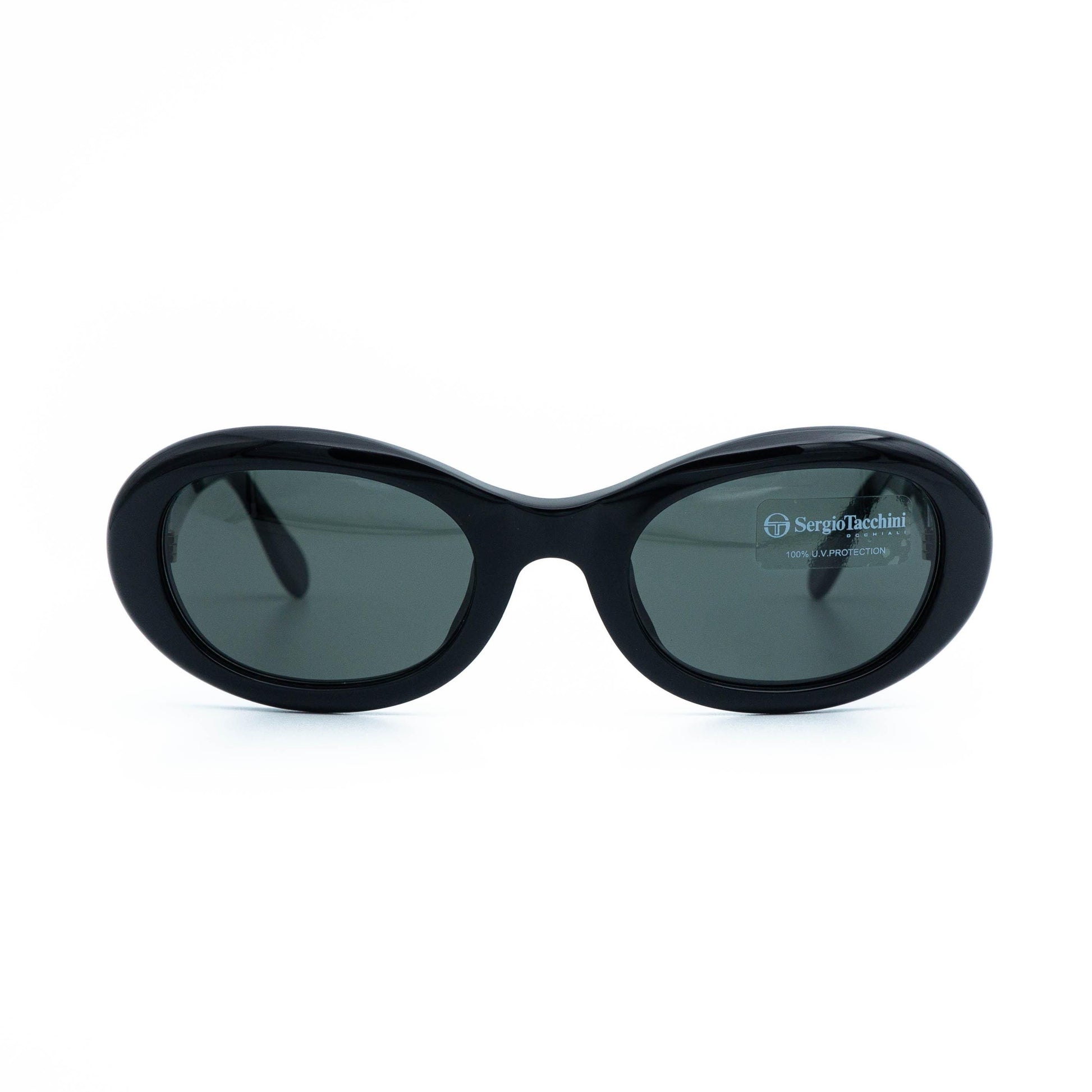 Sergio Tacchini ST 1538-S black oval vintage sunglasses