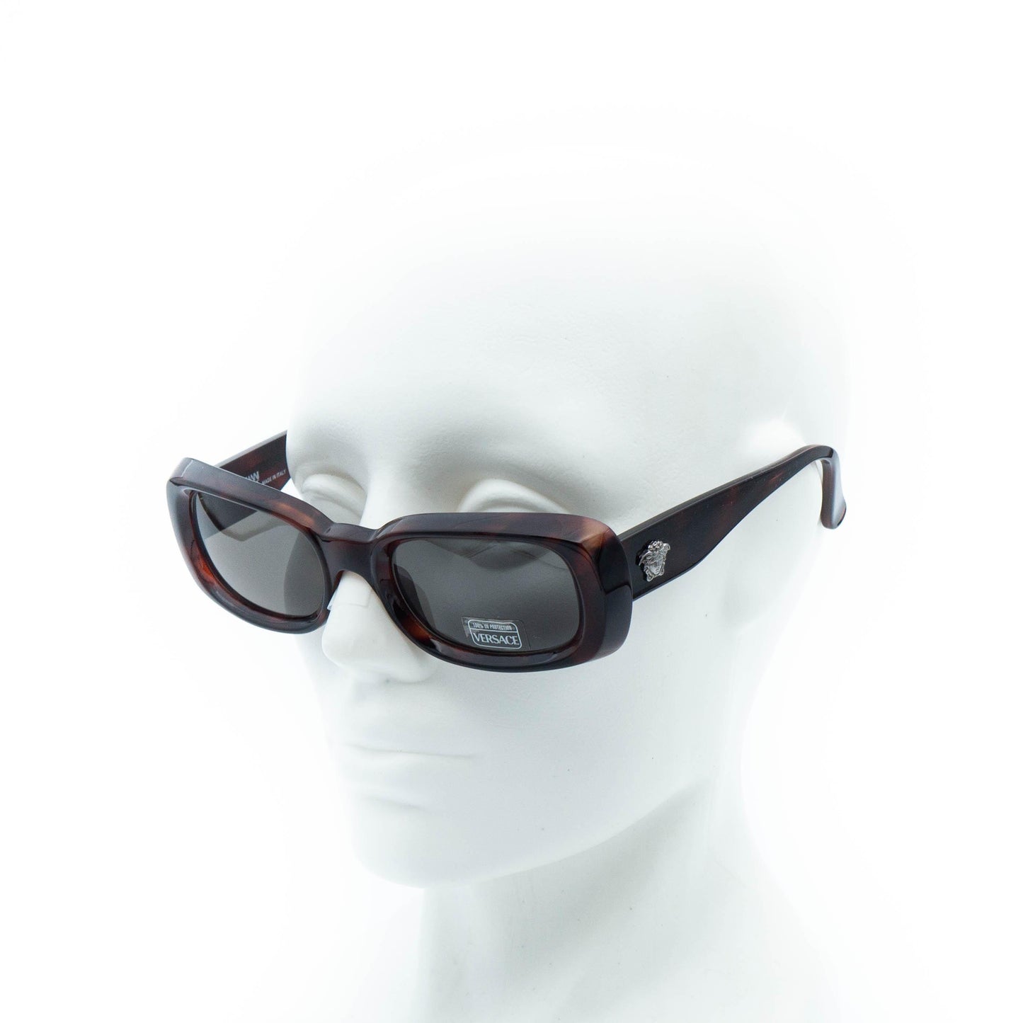 Gianni Versace Mod 493 Medusa Brown Sunglasses Vintage