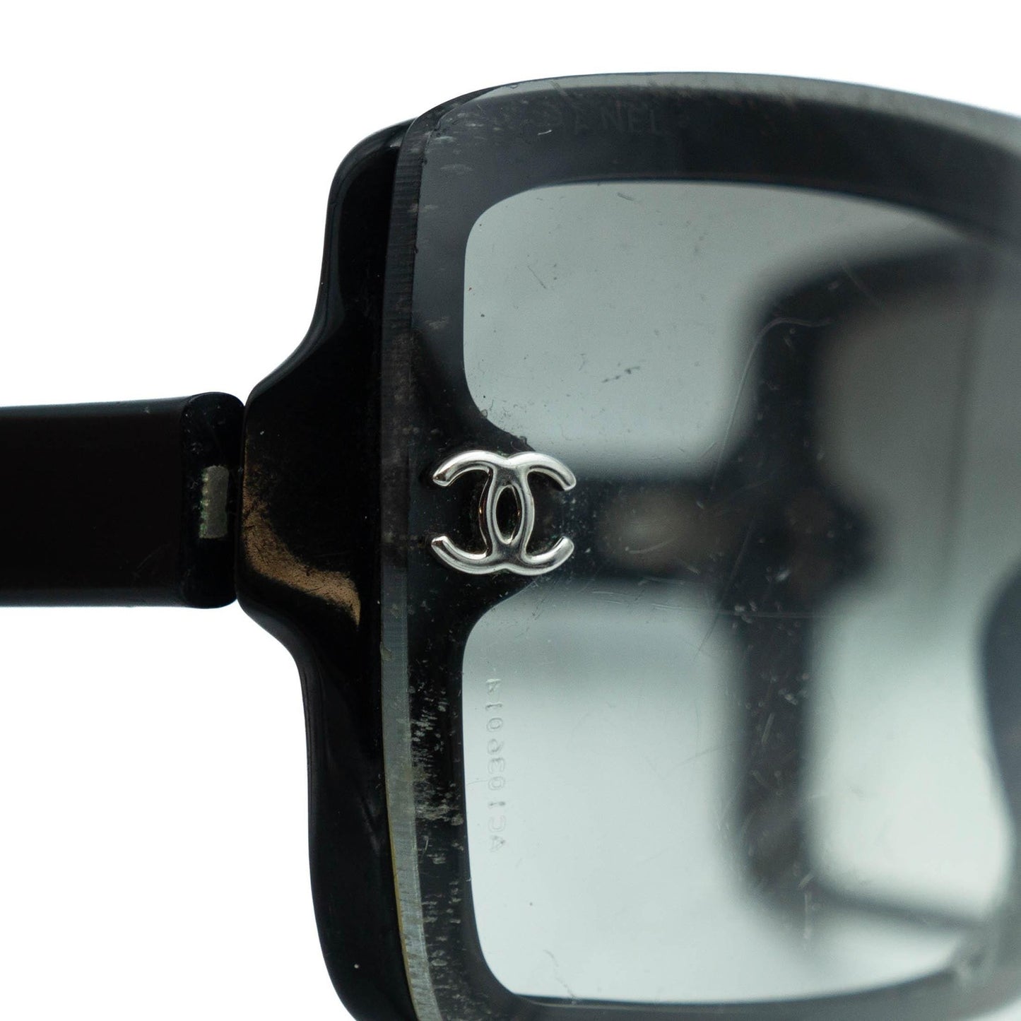 CHANEL 5065 Black Shield Mask Sunglasses Vintage 00s