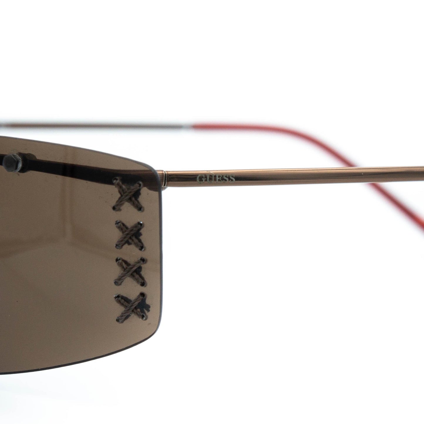 GUESS GU 6035 Bronze Brown Shield Sunglasses Vintage