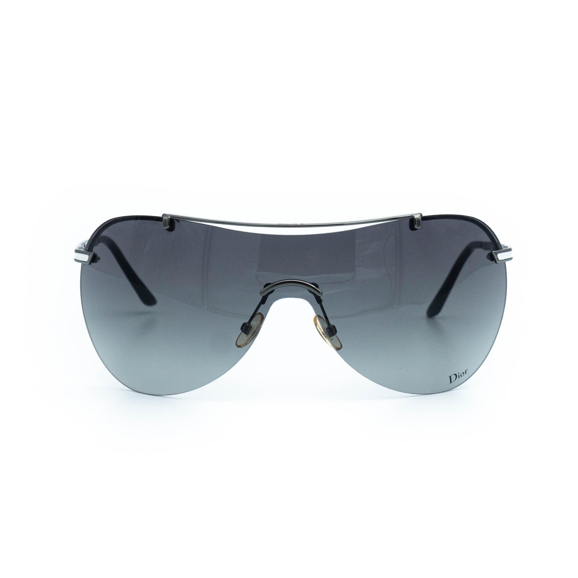 Christian Dior AIR 1 black shield vintage sunglasses