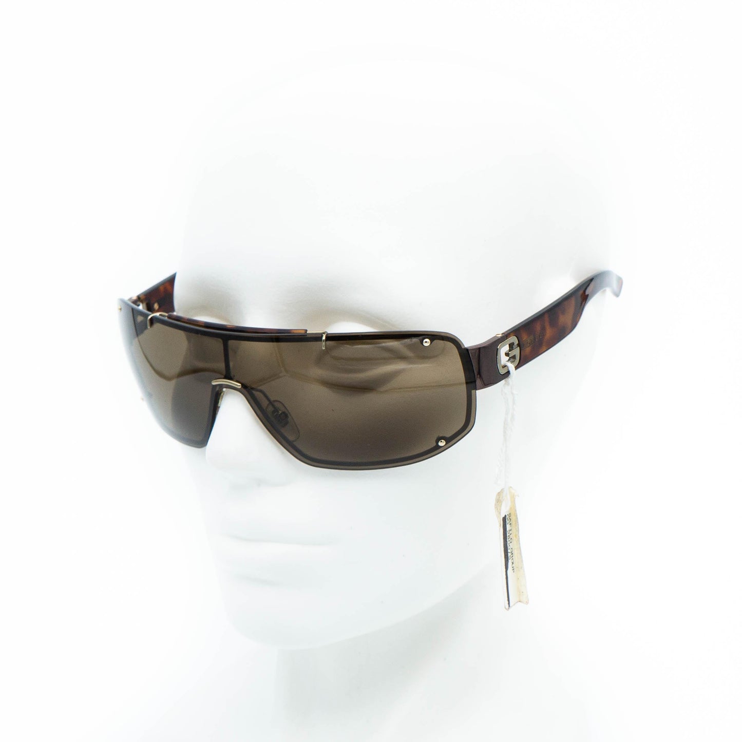 GUCCI GG 1582 brown shield mask vintage sunglasses