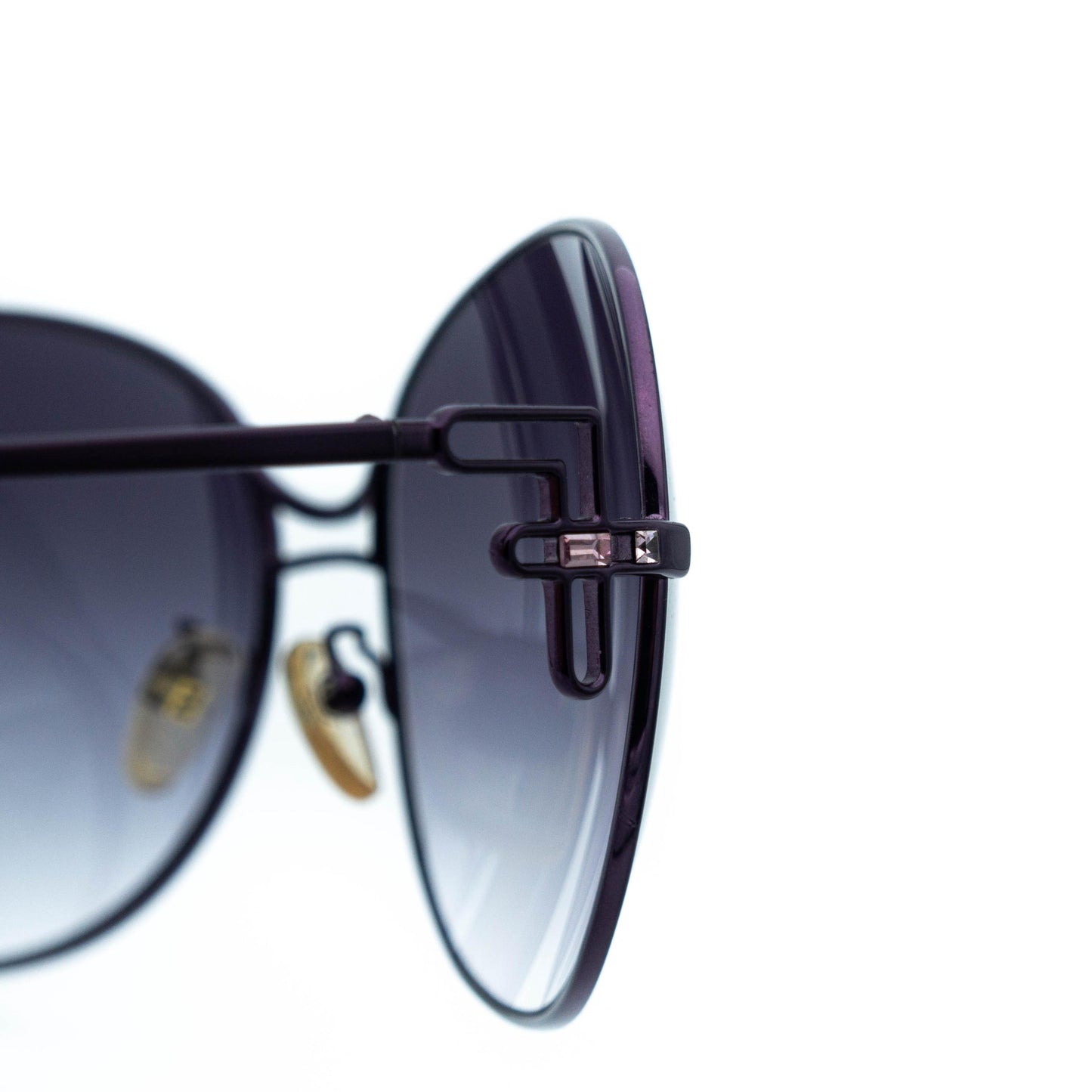 Fendi FS359R Purple Round Oversized Vintage Sunglasses