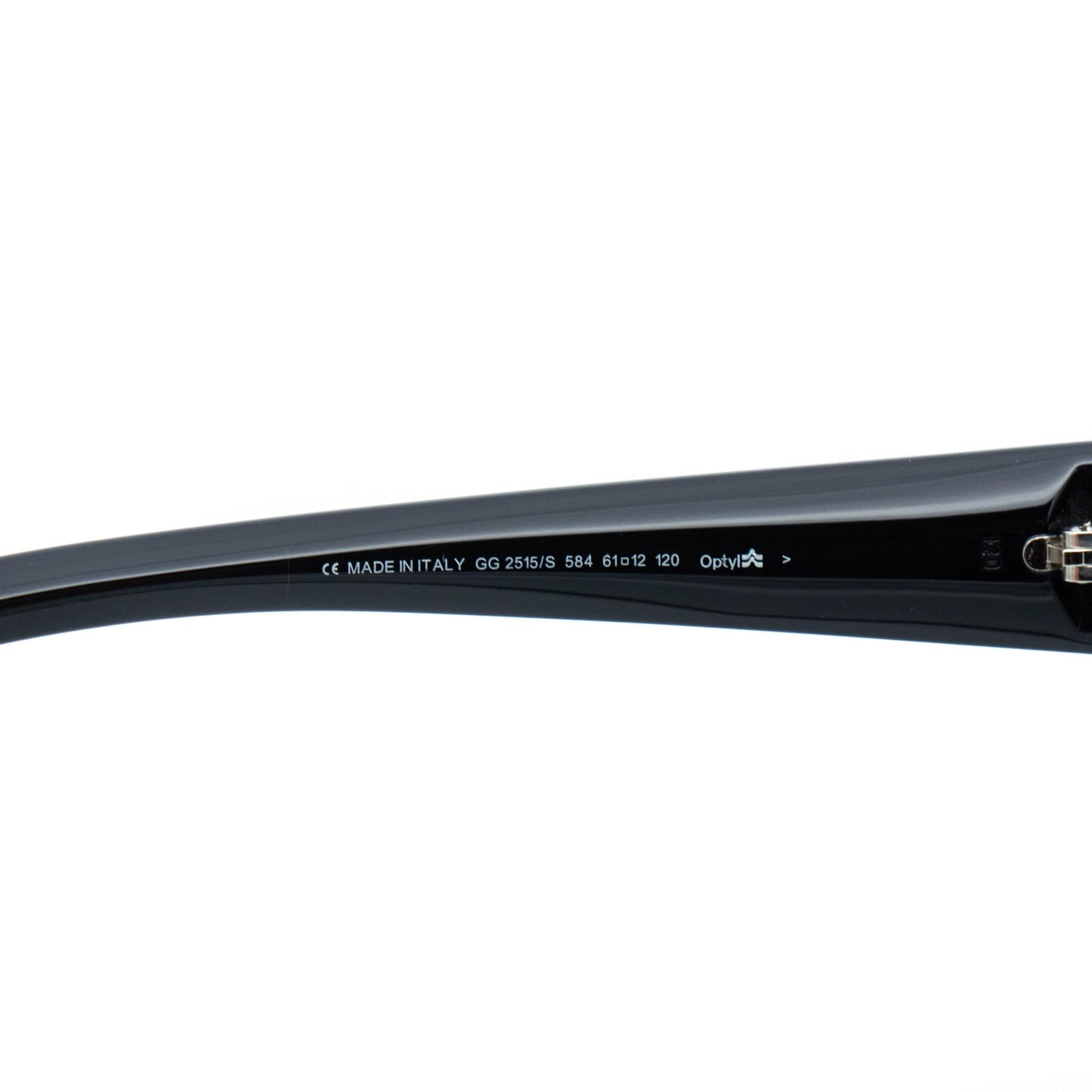 GUCCI GG 2515 Black Rectangular Sunglasses Vintage