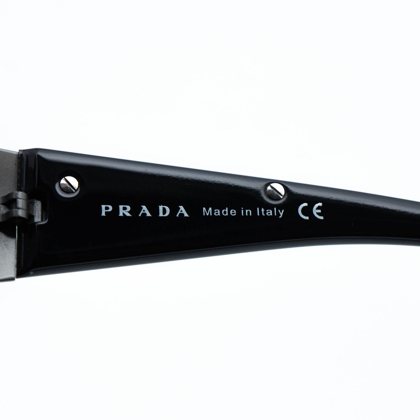 PRADA SPR 63H Black Mask Shield Sunglasses Vintage 00s