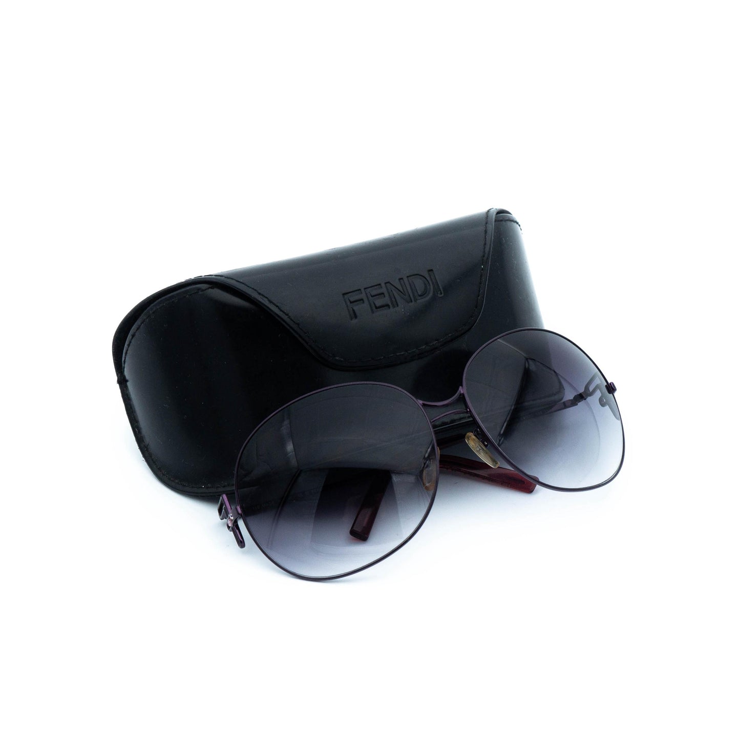 Fendi FS359R Purple Round Oversized Vintage Sunglasses