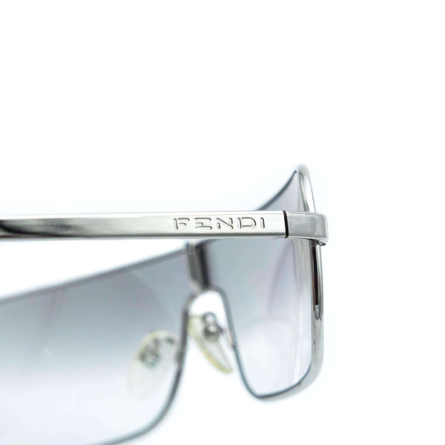 FENDI SL 7222 Silver Shield Mask Sunglasses Vintage