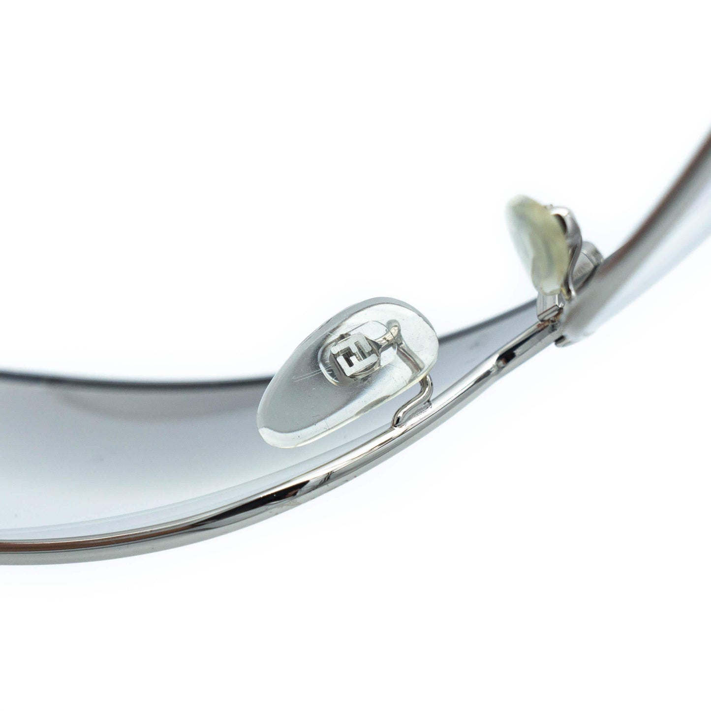 FENDI SL 7222 Silver Shield Mask Sunglasses Vintage