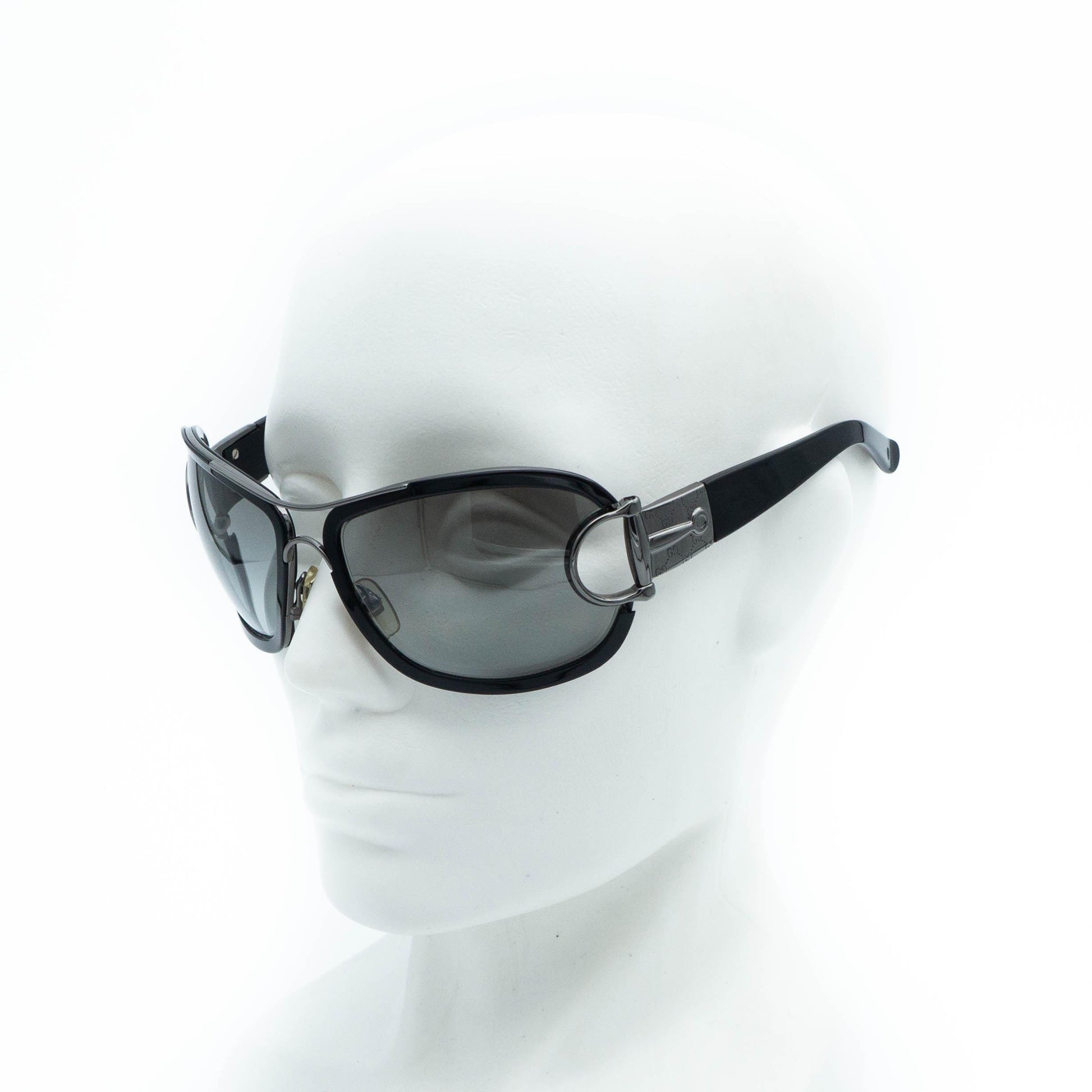 GUCCI GG 2930 black silver mask vintage sunglasses