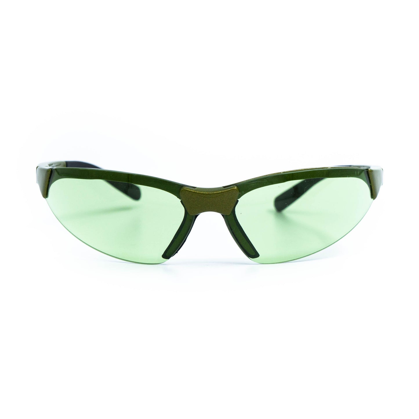 Prada SPS04A green rimless sport sunglasses front view
