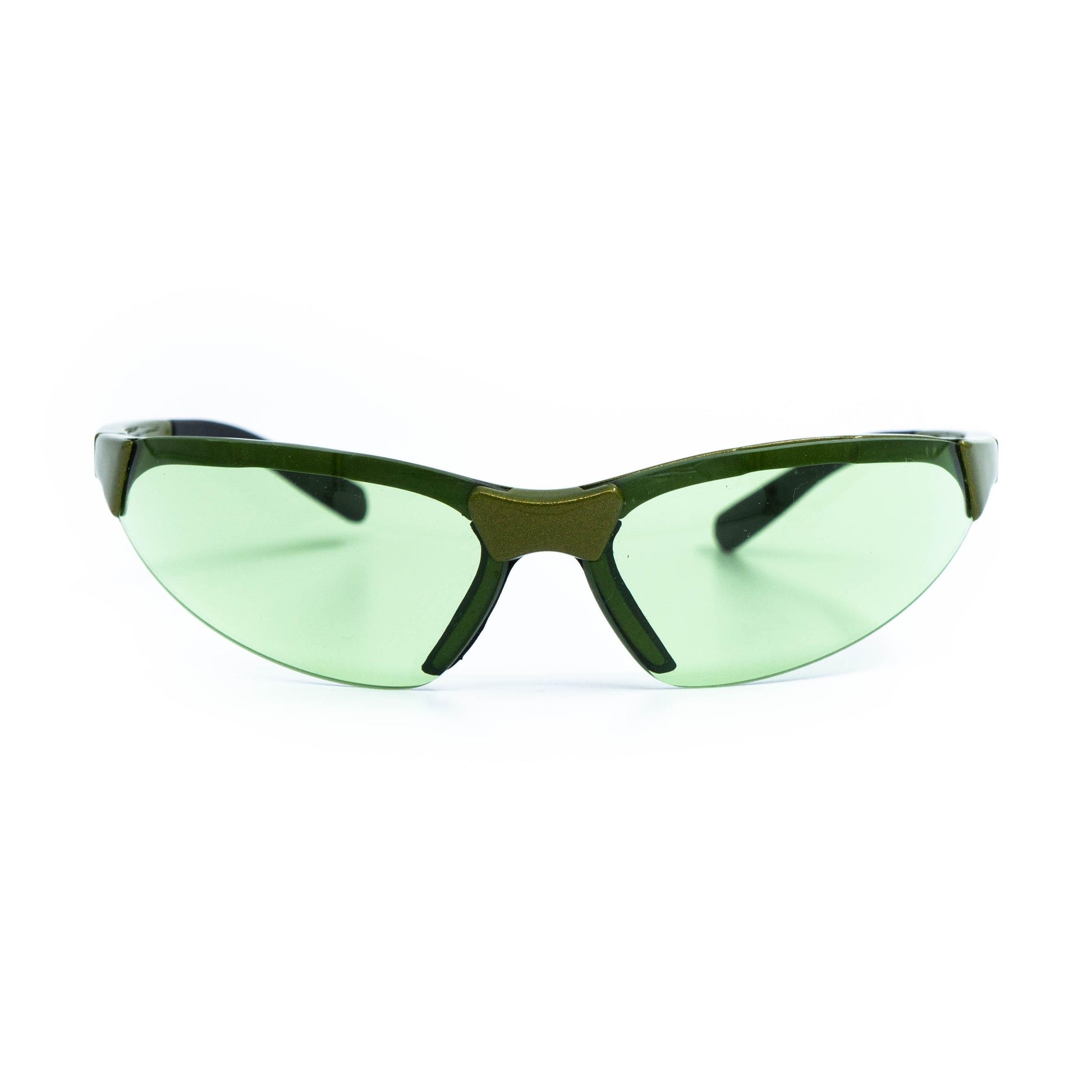 Prada SPS04A green rimless sport sunglasses front view