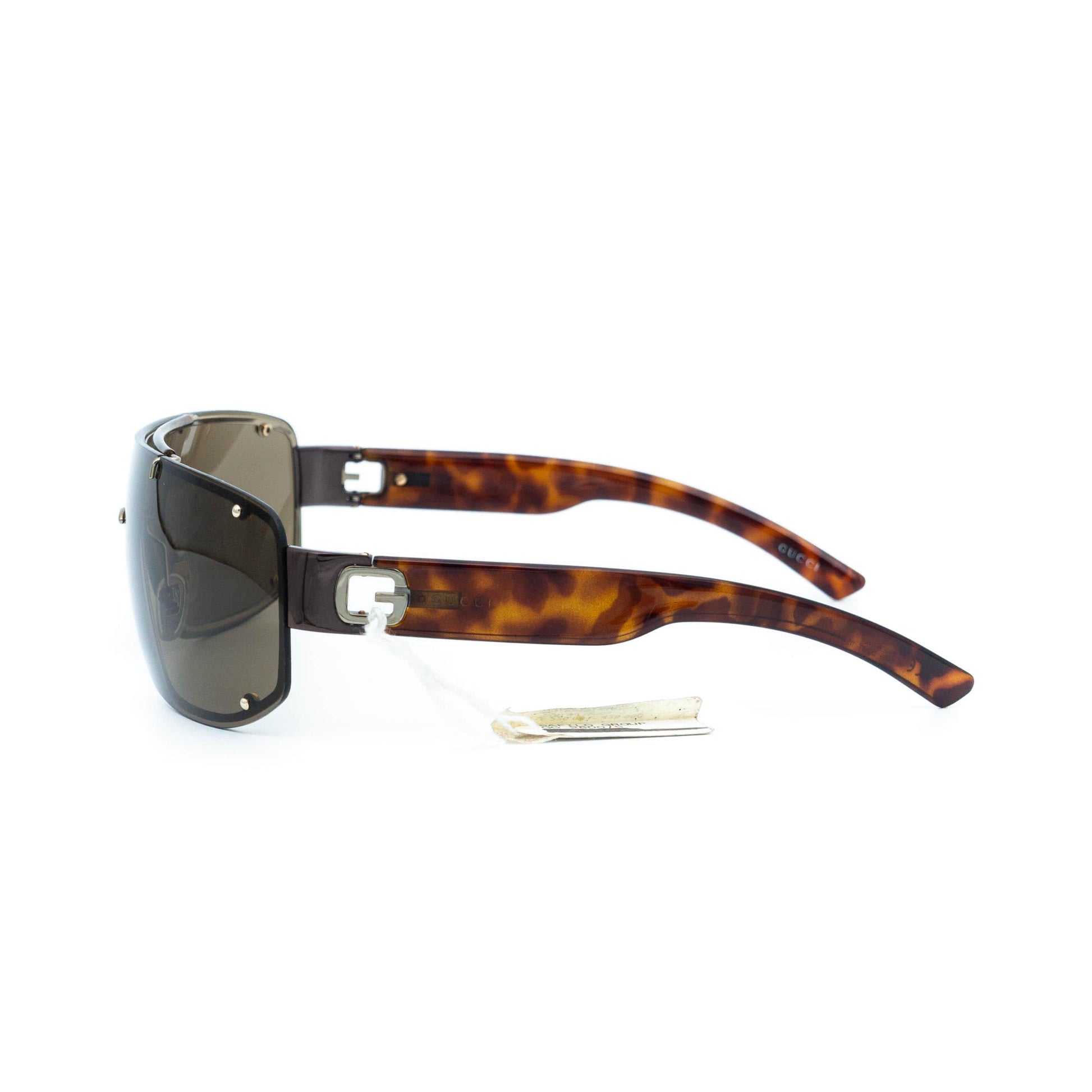 GUCCI GG 1582 brown shield mask vintage sunglasses