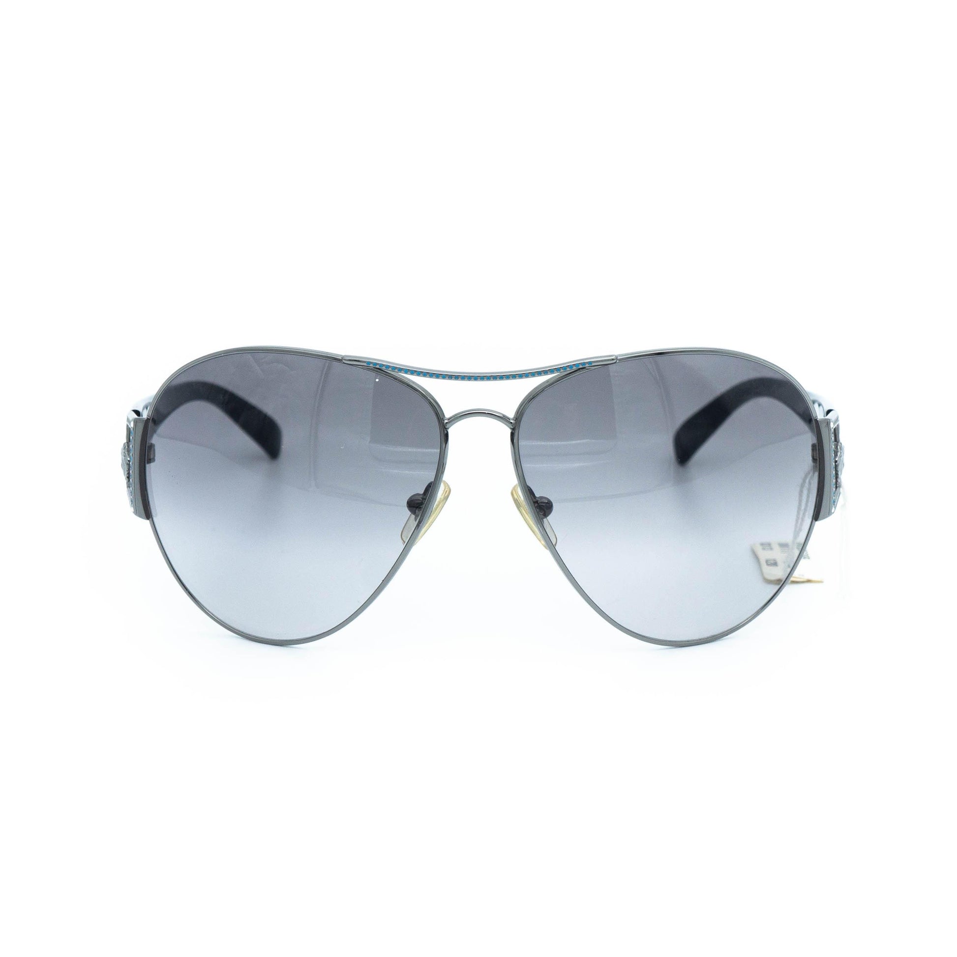 VERSACE mod 2039 Medusa aviator black vintage sunglasses