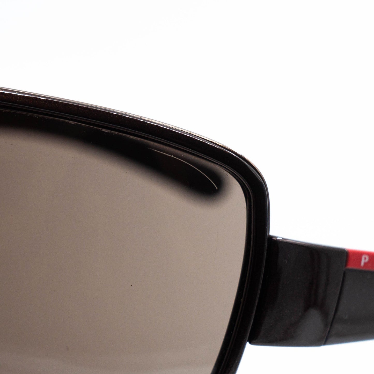 PRADA SPS 55G Brown Shield Mask Sunglasses Vintage