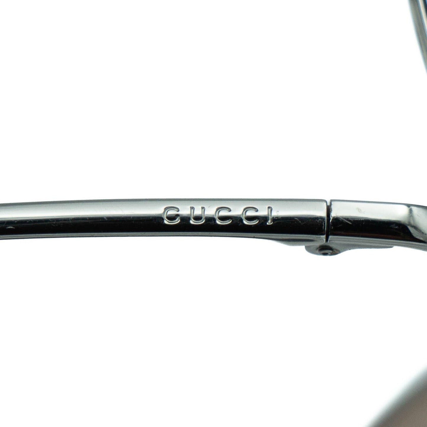 GUCCI GG 1709 Silver Shield Rimless Sunglasses Vintage 00s