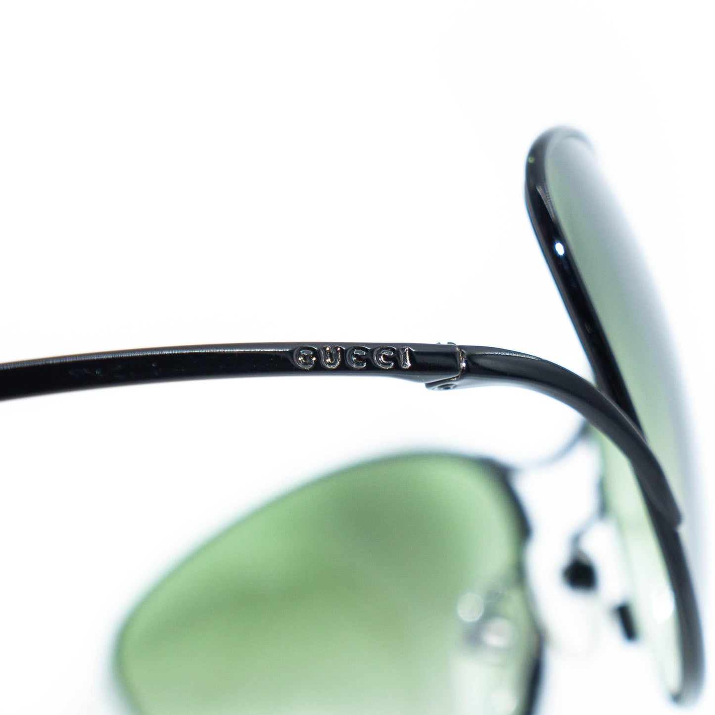 GUCCI GG 2666/S Cat Eye Green Sunglasses Vintage