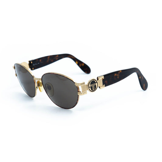 Sergio Tacchini ST 1056 Oval Gold Sunglasses Vintage