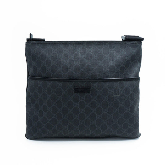 GUCCI 162904 Messenger Crossbody Bag GG Black
