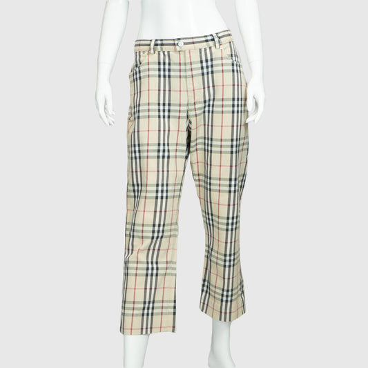 BURBERRY Check Monogram Pants Women Vintage 00s