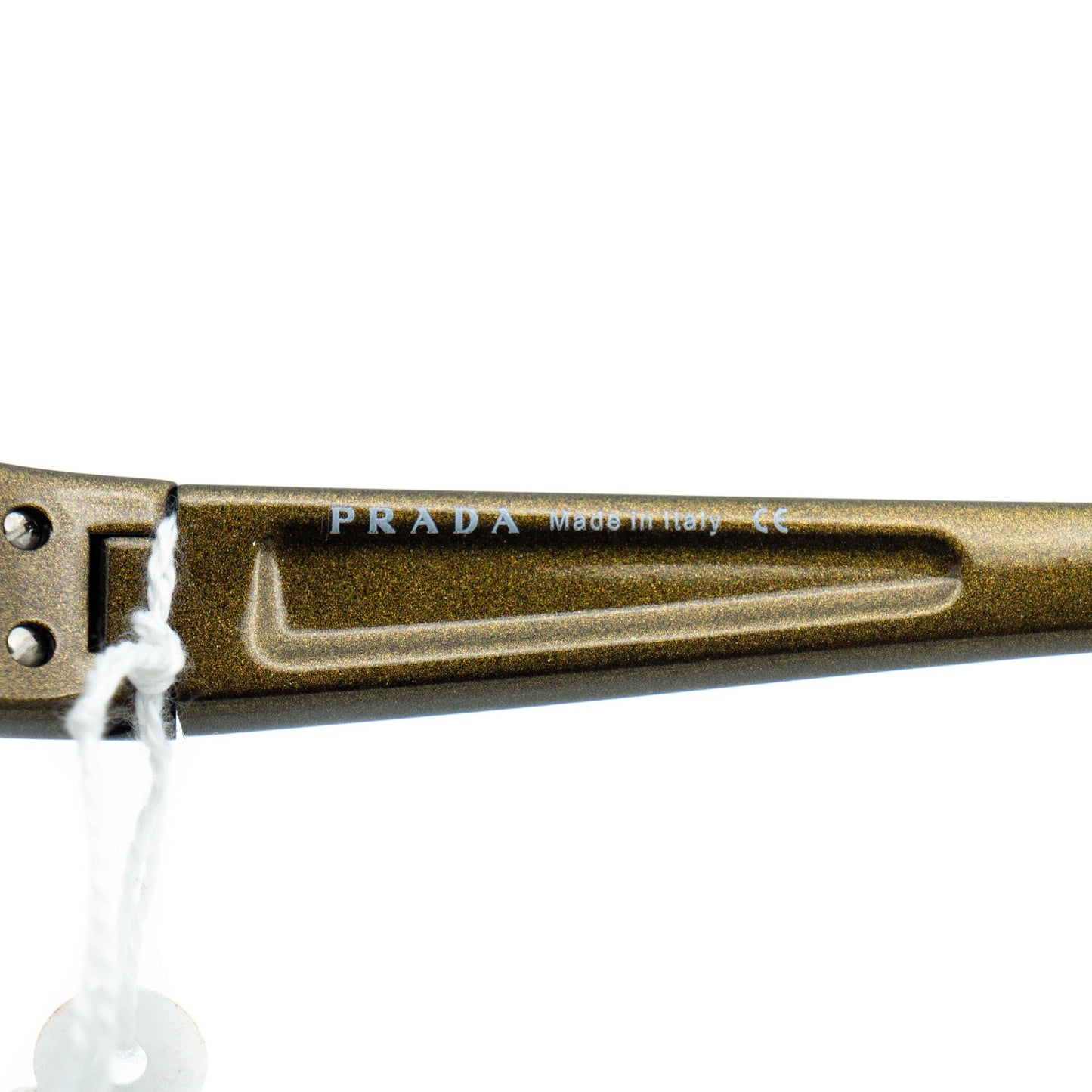 PRADA SPS 55G Green Khaki Shield Mask Sunglasses Vintage