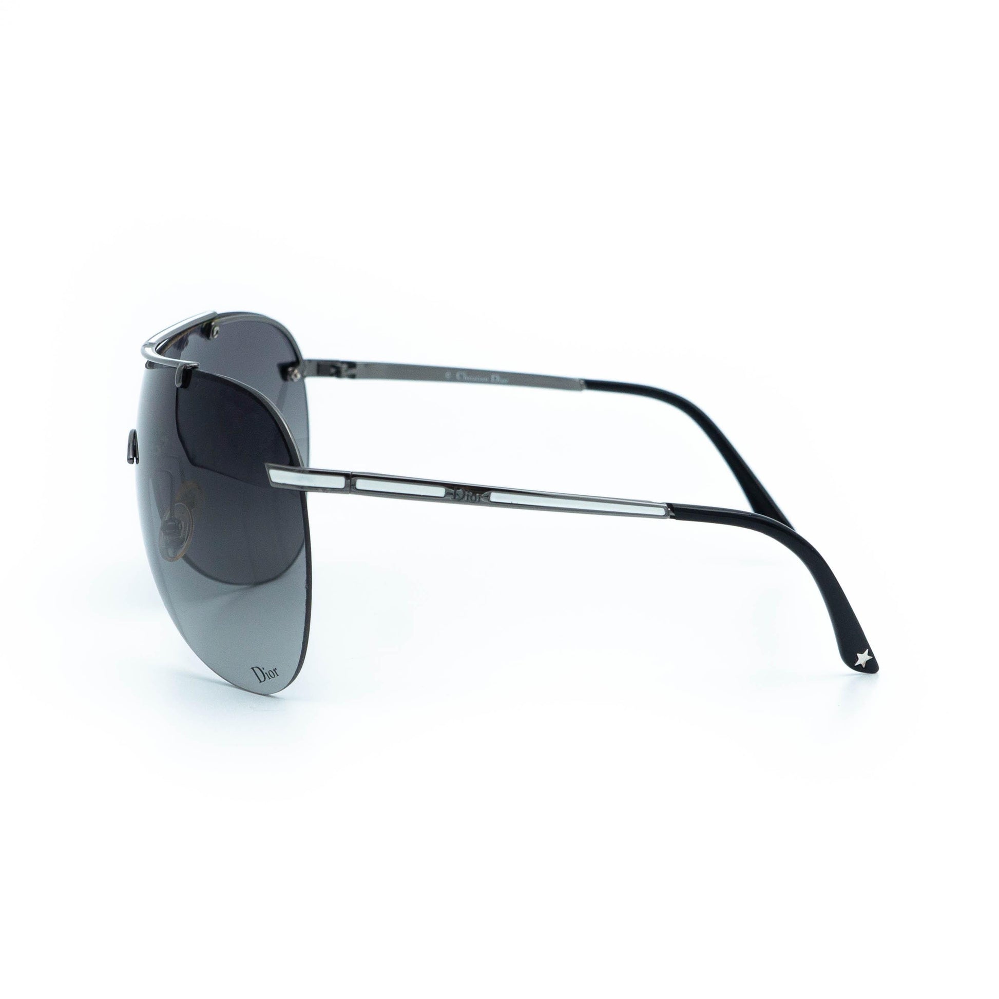Christian Dior AIR 1 black shield vintage sunglasses