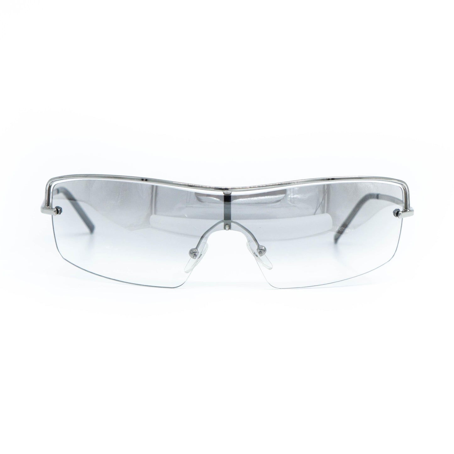 Gucci GG 2683/S silver rimless shield sunglasses front view