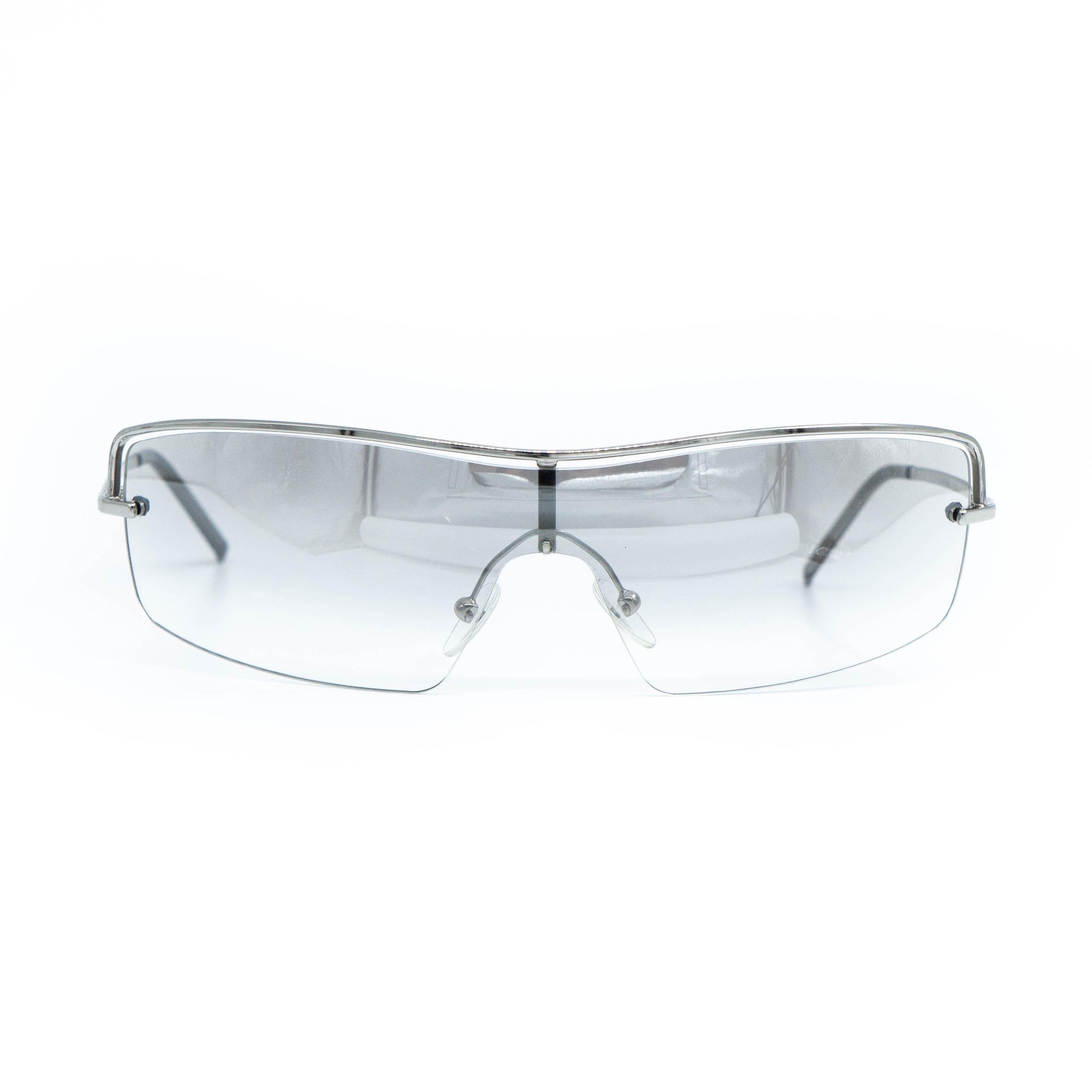 Gucci GG 2683/S silver rimless shield sunglasses front view