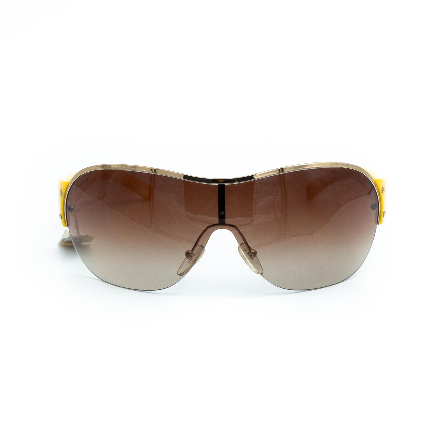 PRADA SPS 53G yellow mask shield vintage sunglasses