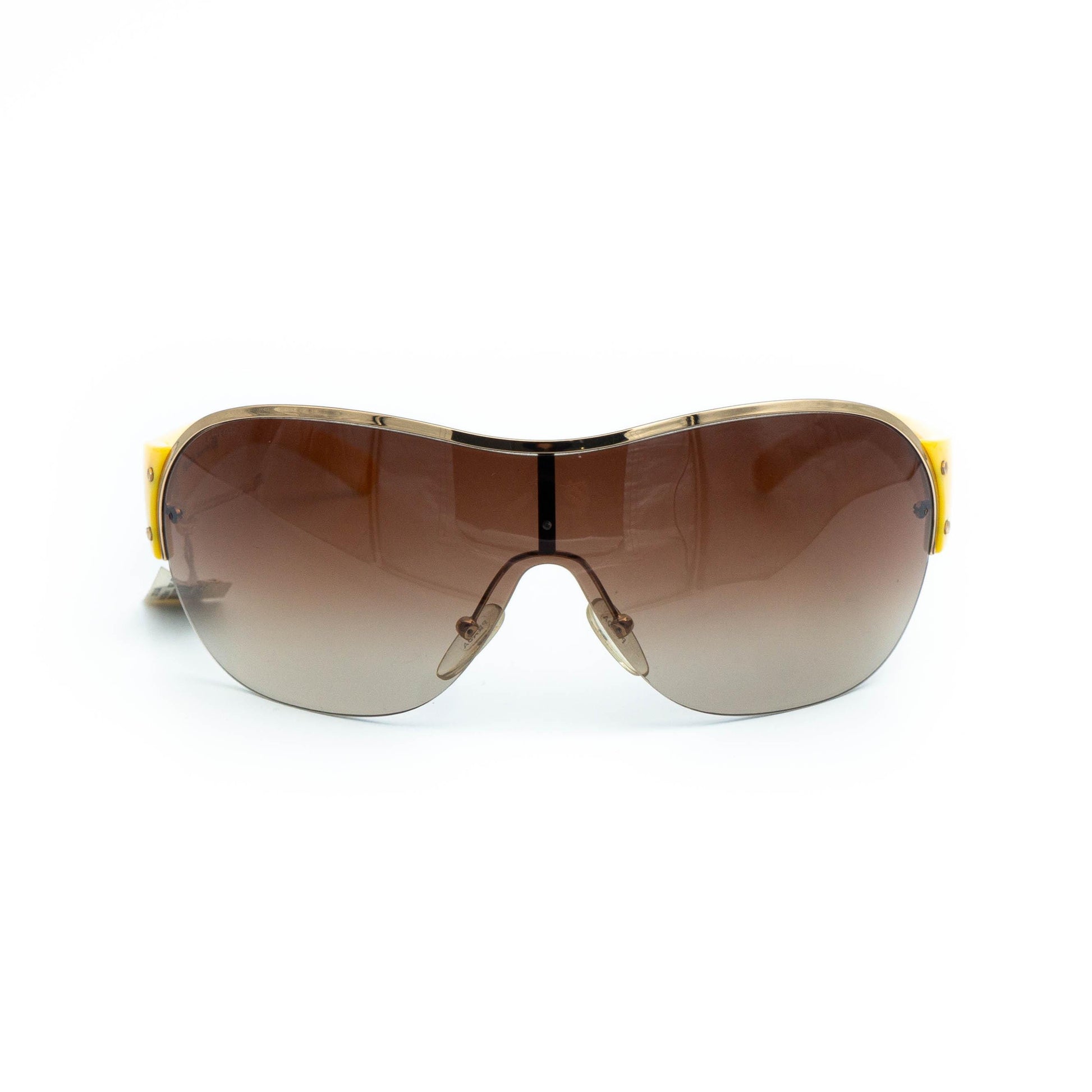 PRADA SPS 53G yellow mask shield vintage sunglasses