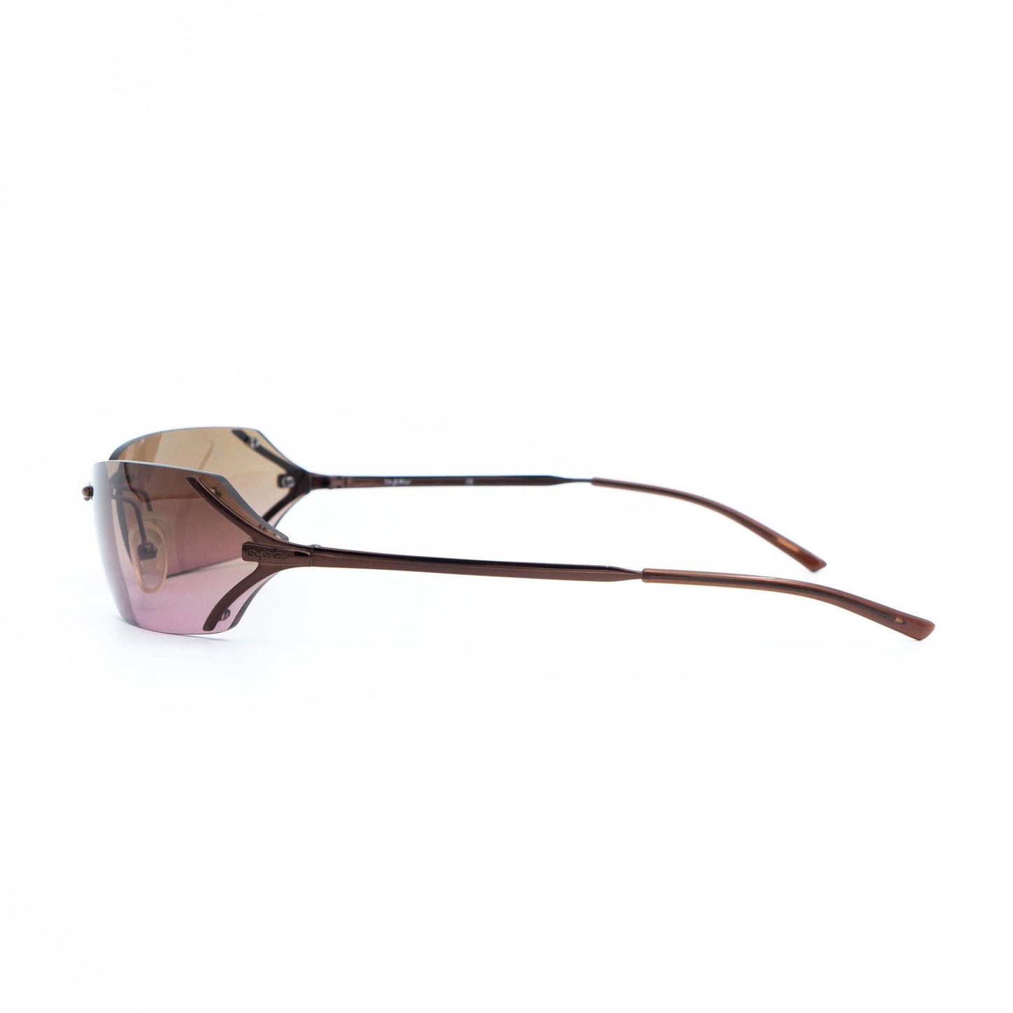 Byblos 849-S bronze brown rimless vintage sunglasses front view