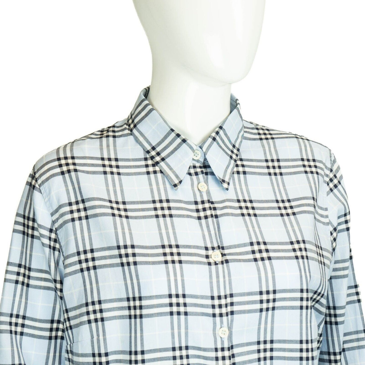 BURBERRY Check Blue Monogram Shirt VIntage 00s