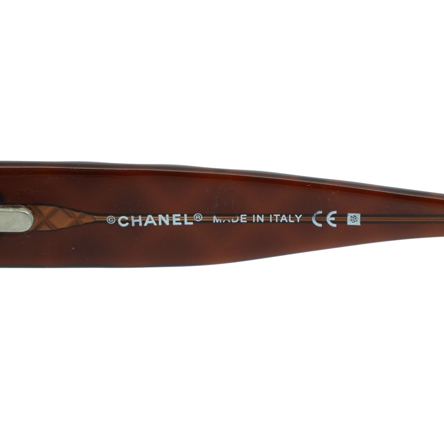 CHANEL 5111 CC Logo Rectangular Brown Sunglasses Vintage 90s 00s